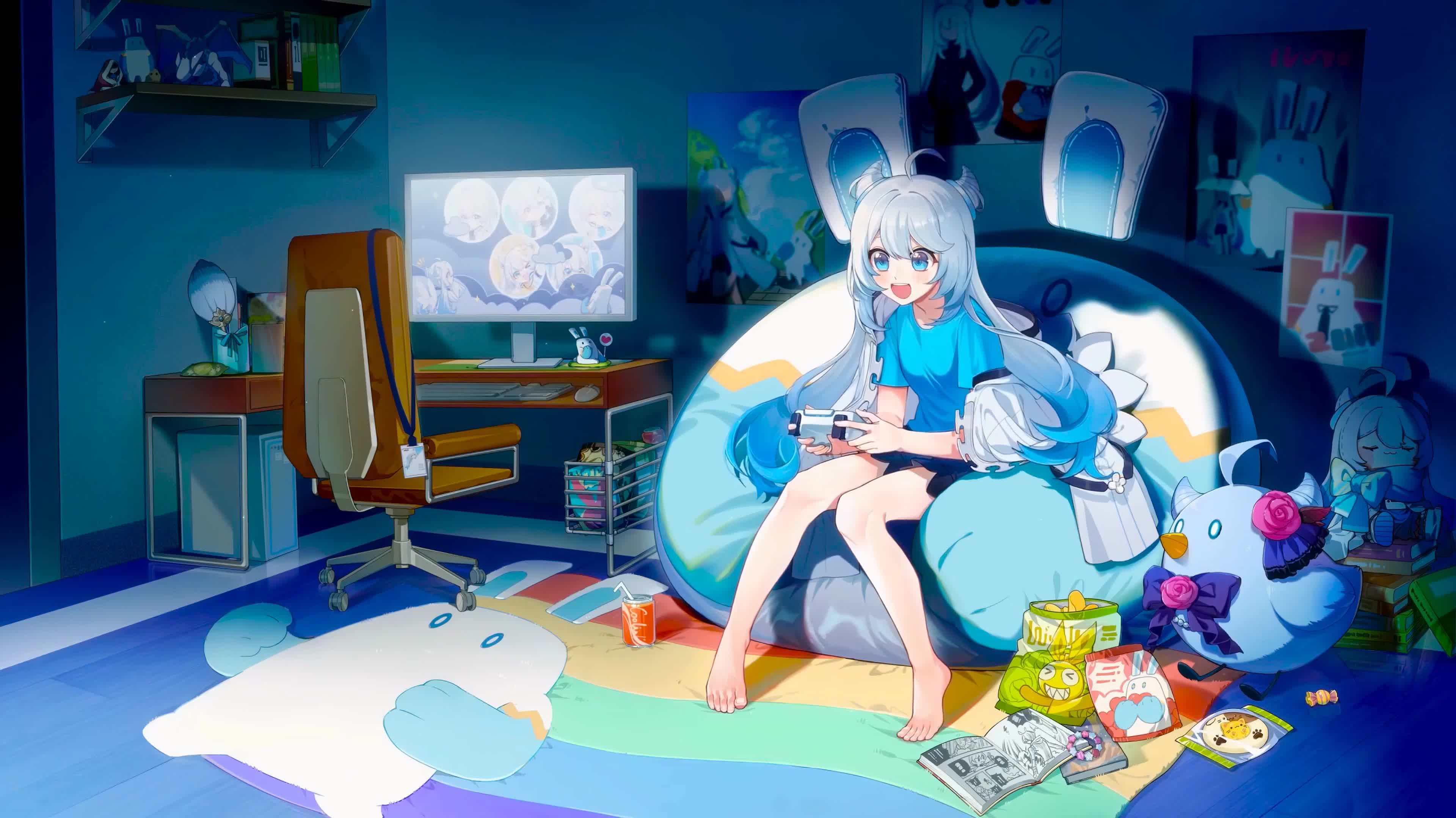 米游姬 打游戏 4K60FPS