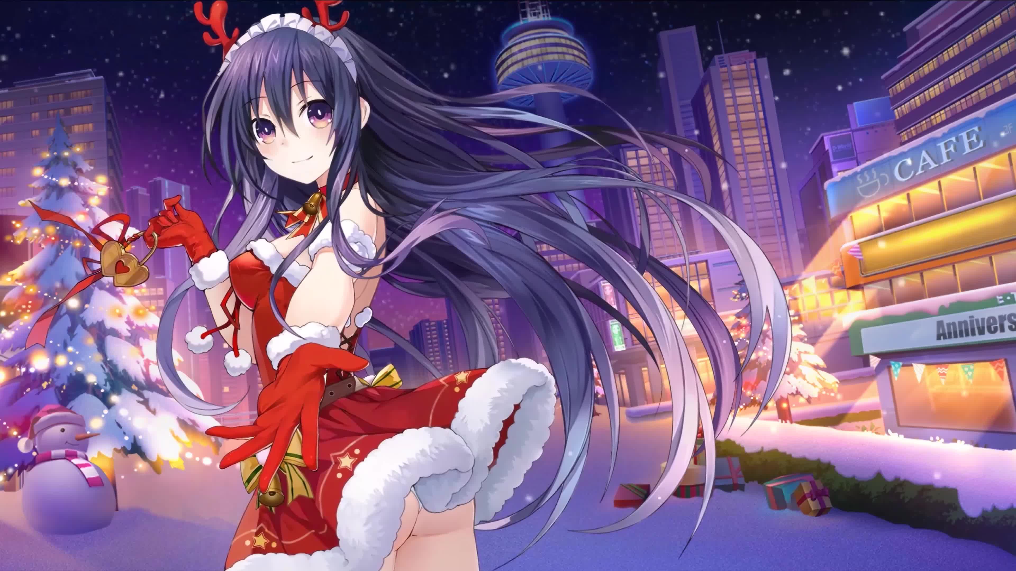 【夜刀神十香 圣诞驯鹿】 Tohka Yatogami Christmas Reindeer [约会大作战 DATE A LIVE]  4K60FPS