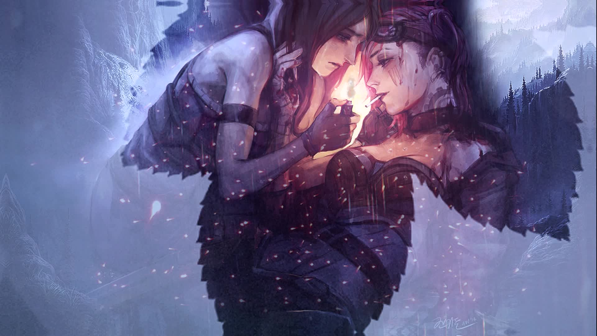 Vi and Caitlyn live wallpaper