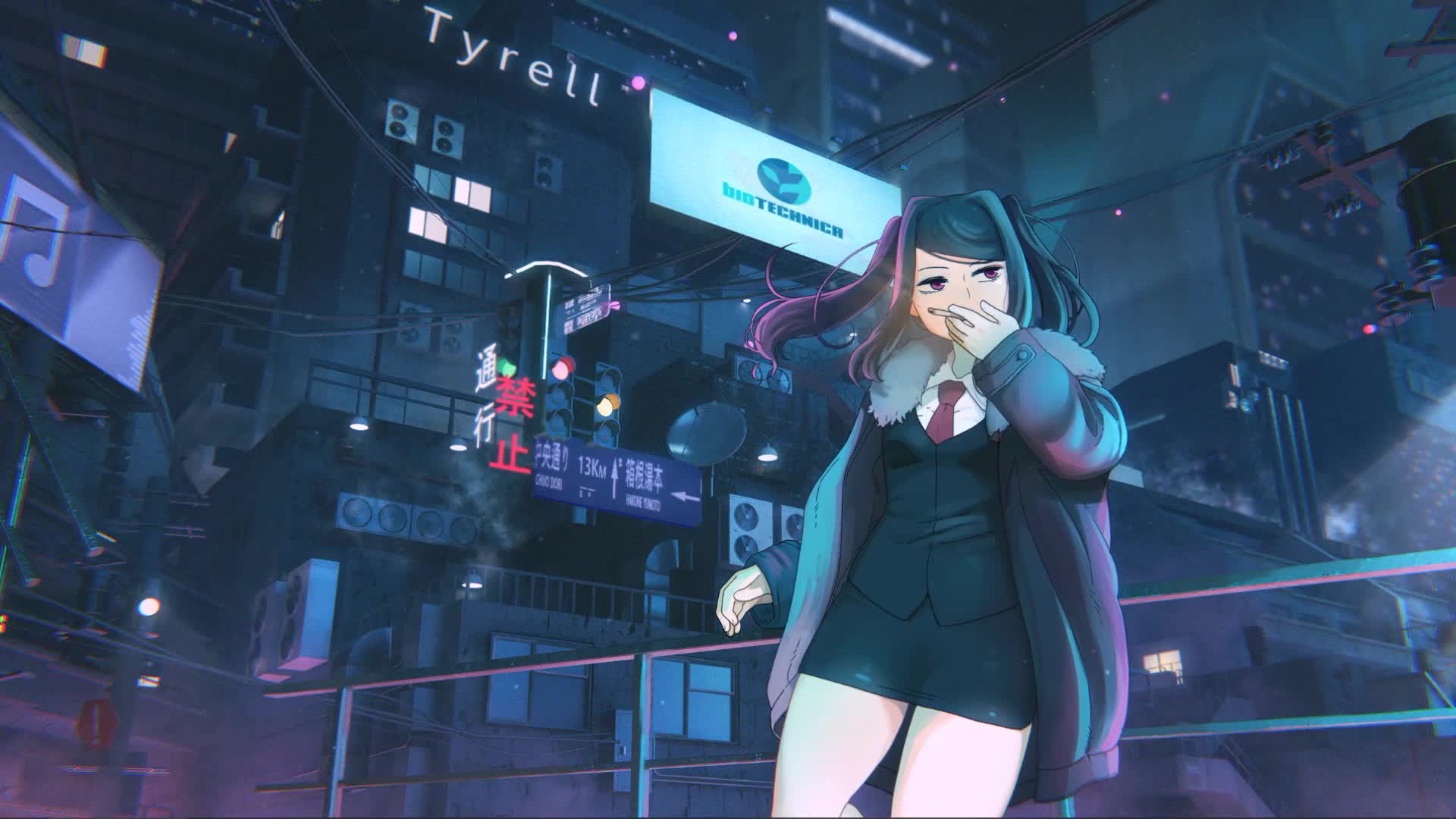 Jill Stingray in Night City Animation