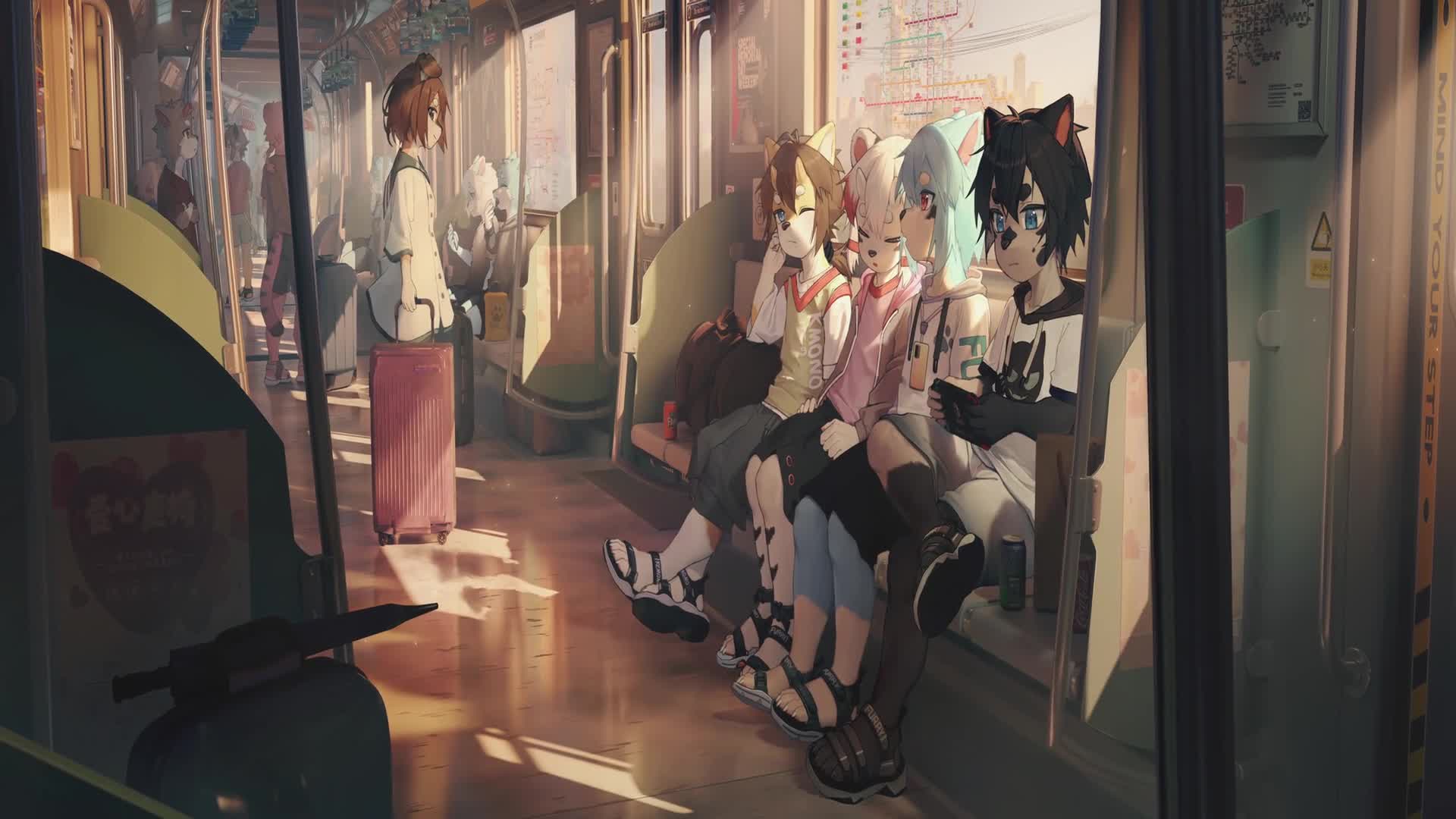 Furry subway live wallpaper Wide Screen