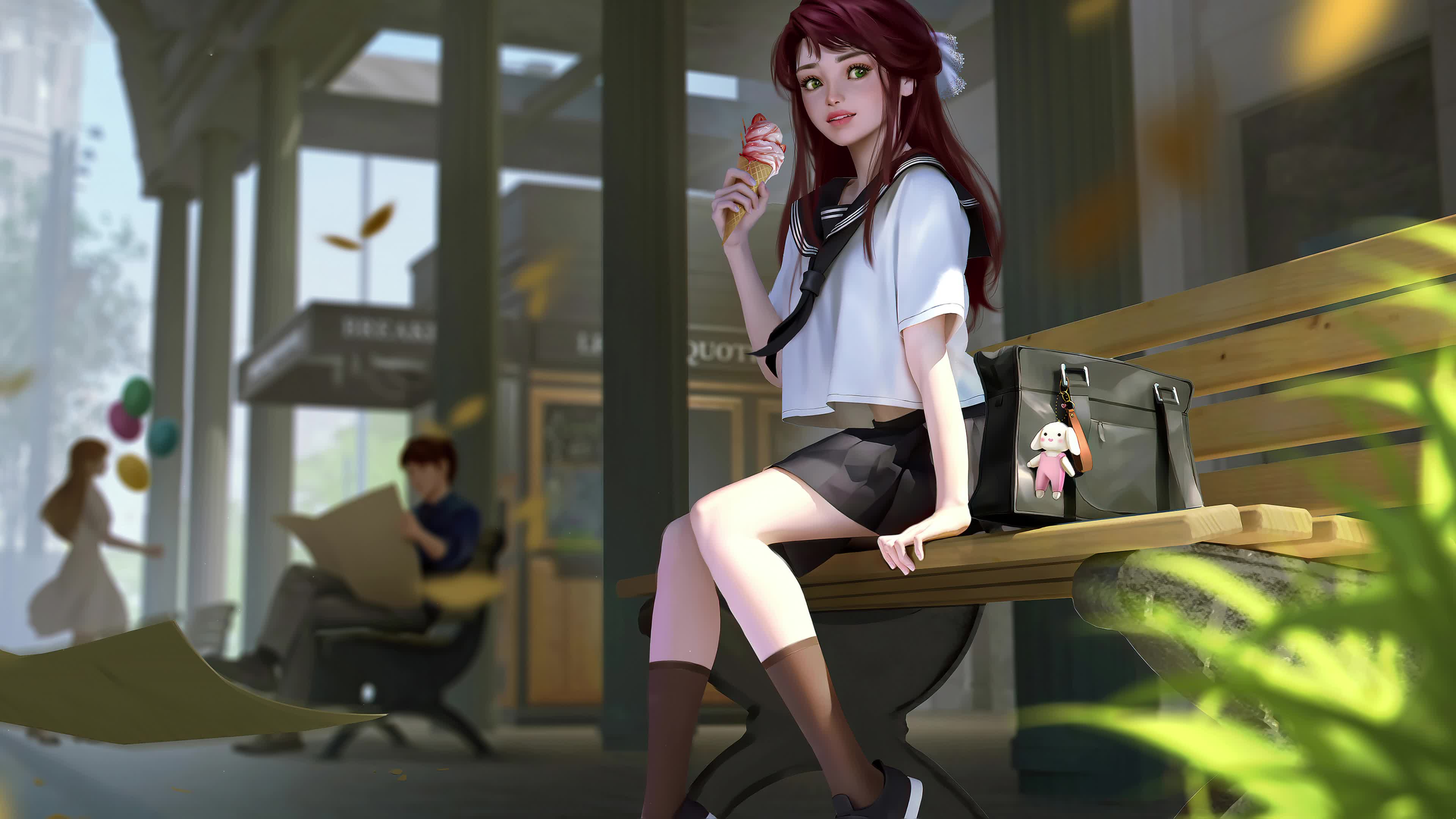 闲暇时的小息 Resting Girl Live Wallpaper