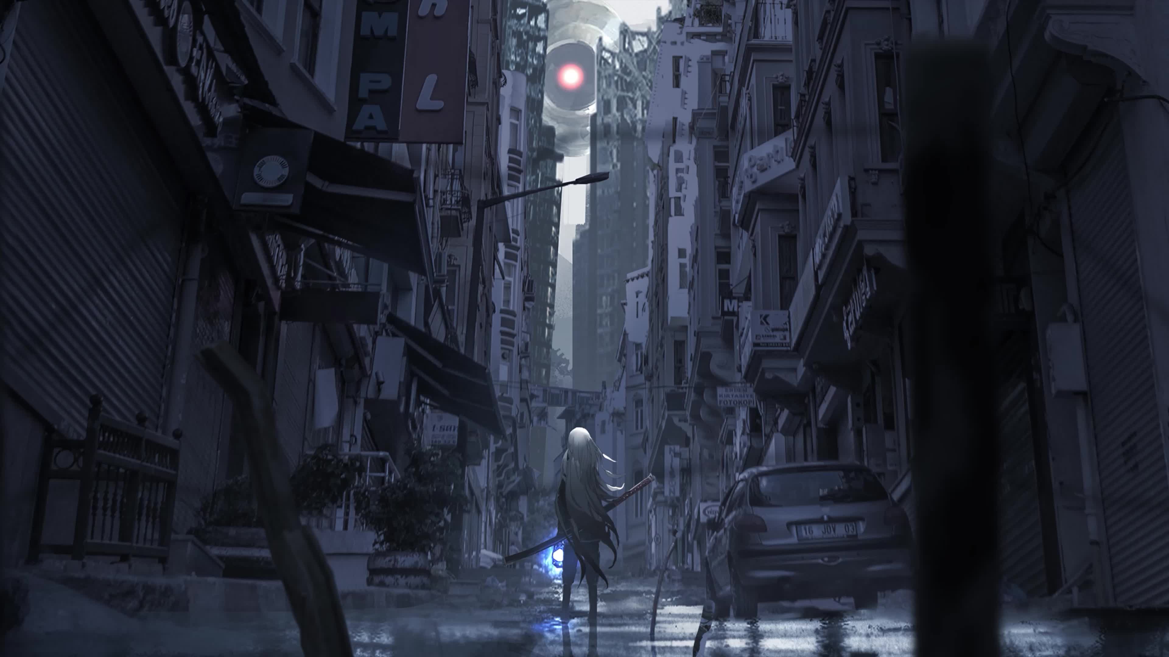 City 4k Anime