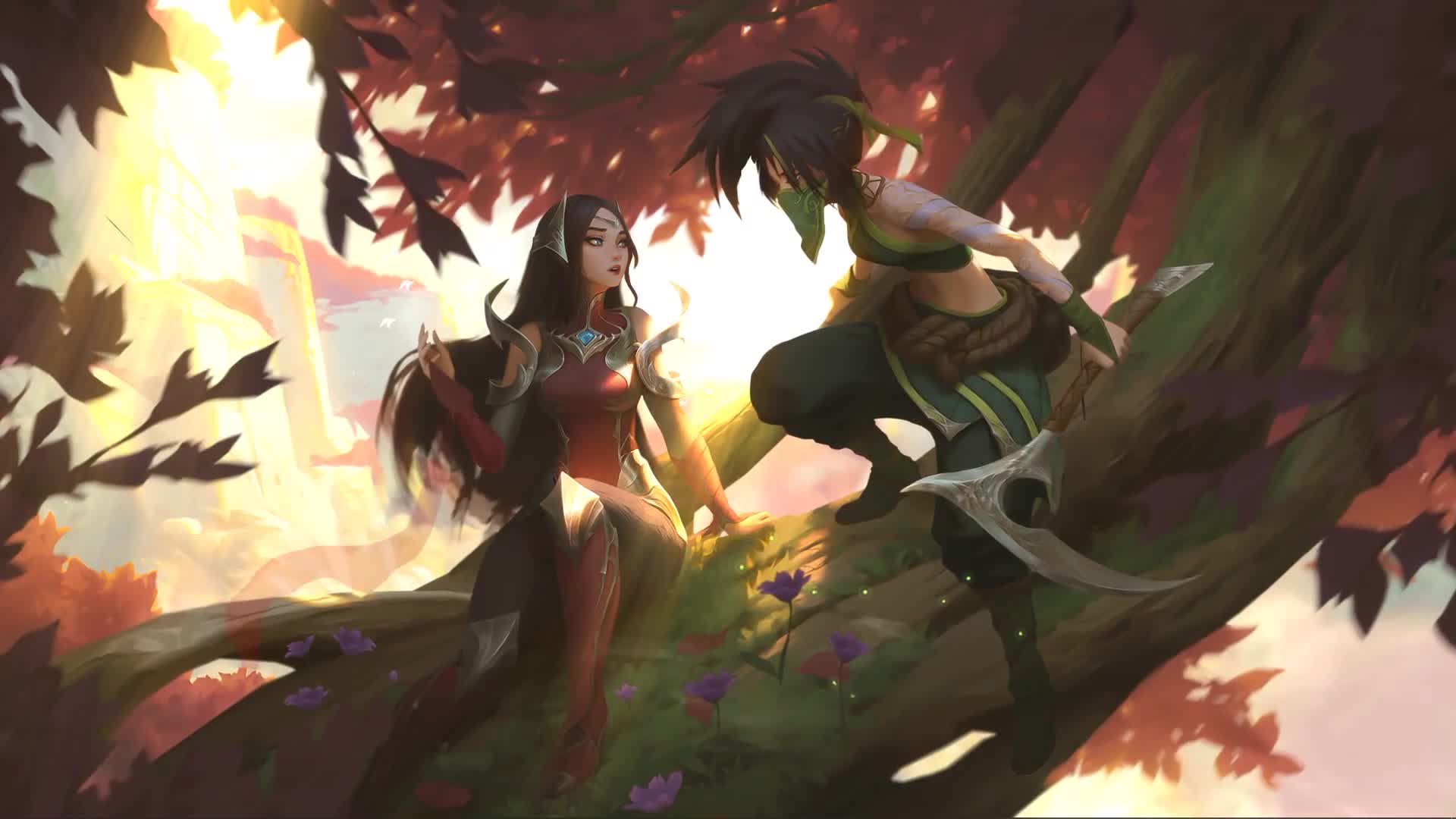 Irelia And Akali live wallpaper