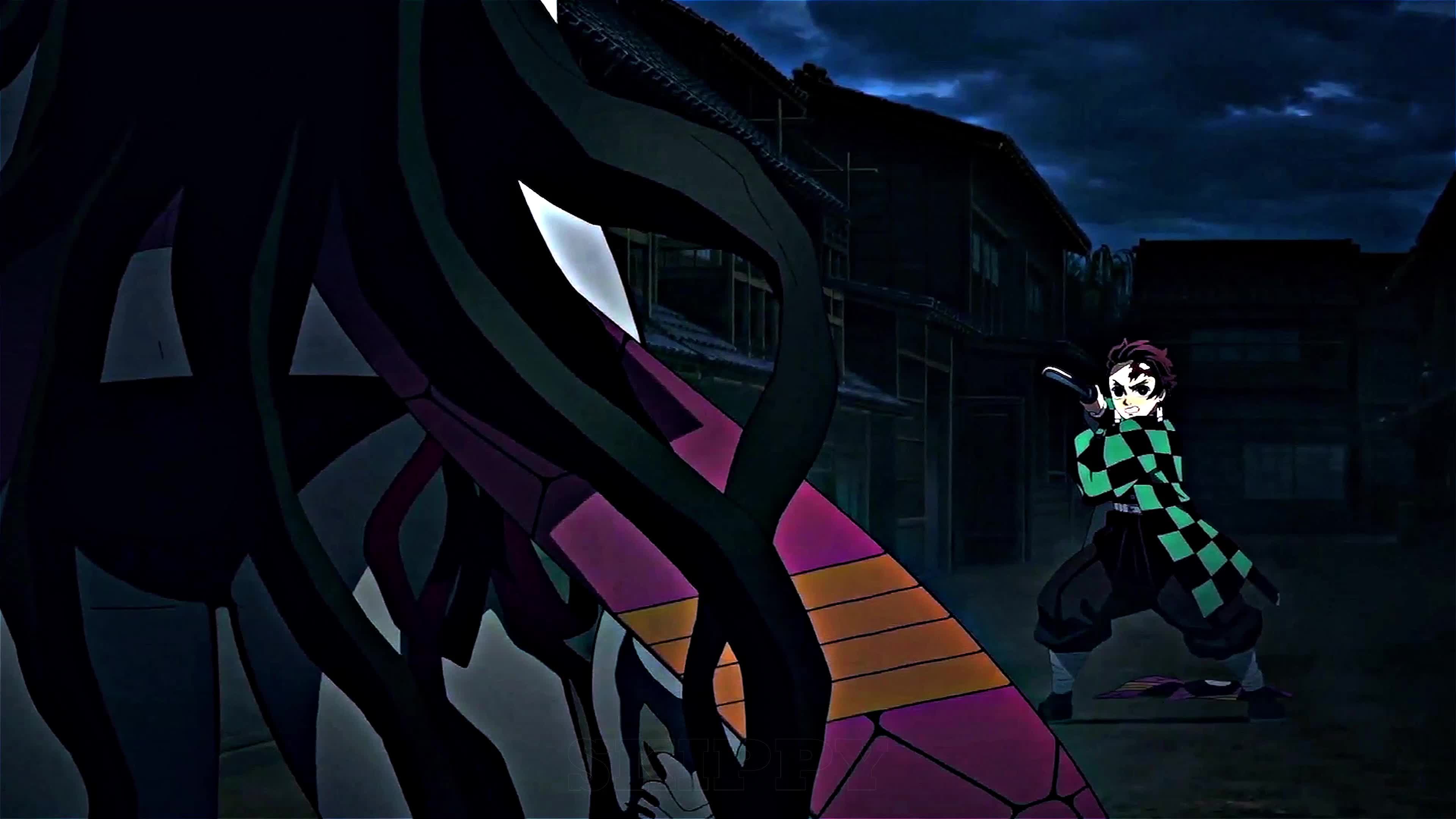 Tanjiro Kamado vs Daki CC 4K