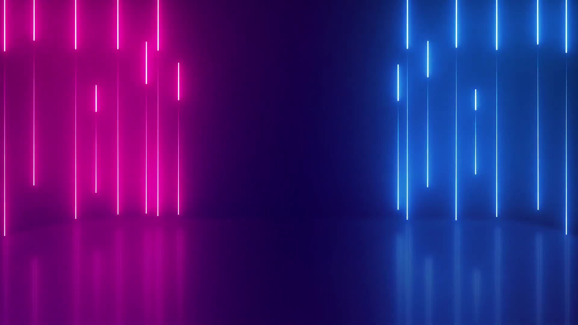 Vertical Glowing Neon Lights Animation