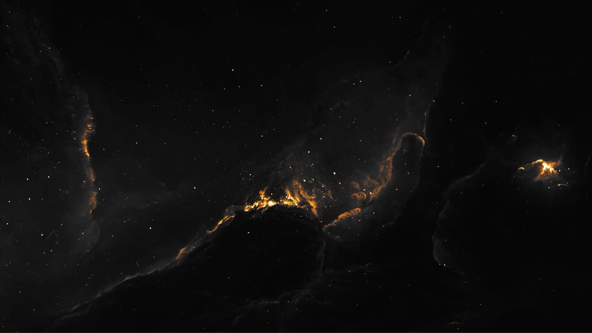 Gold Sparkle Nebula Live Wallpaper