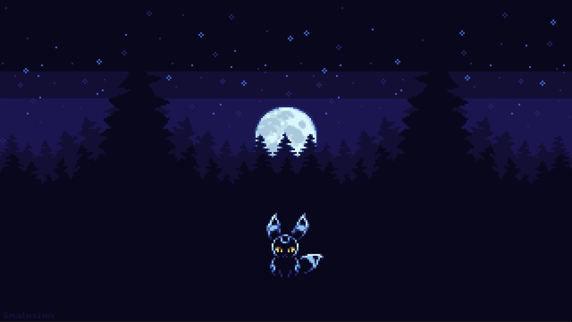 Pokemon Shiny Forest Umbreon Live Wallpaper