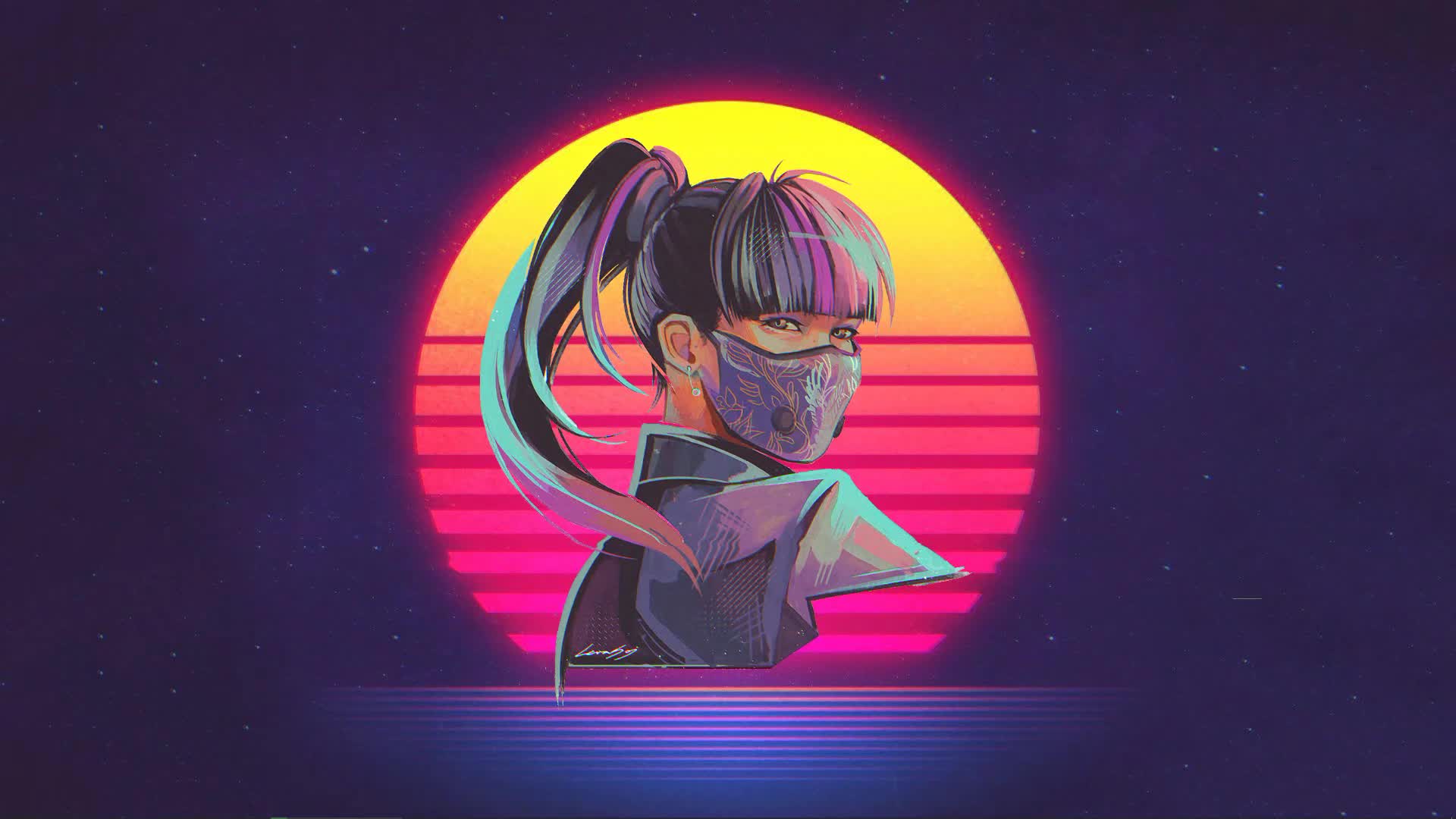 Rainbow Six Siege Azami Retro Live Wallpaper