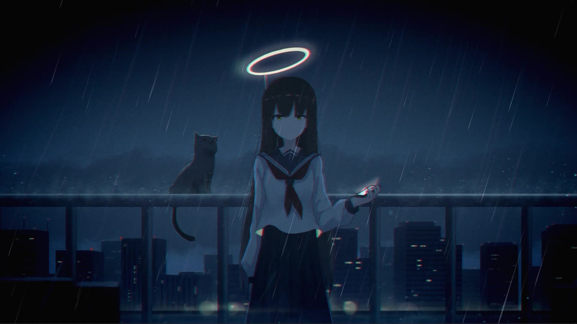 Rainy ANgel Halo Live Wallpaper Anime