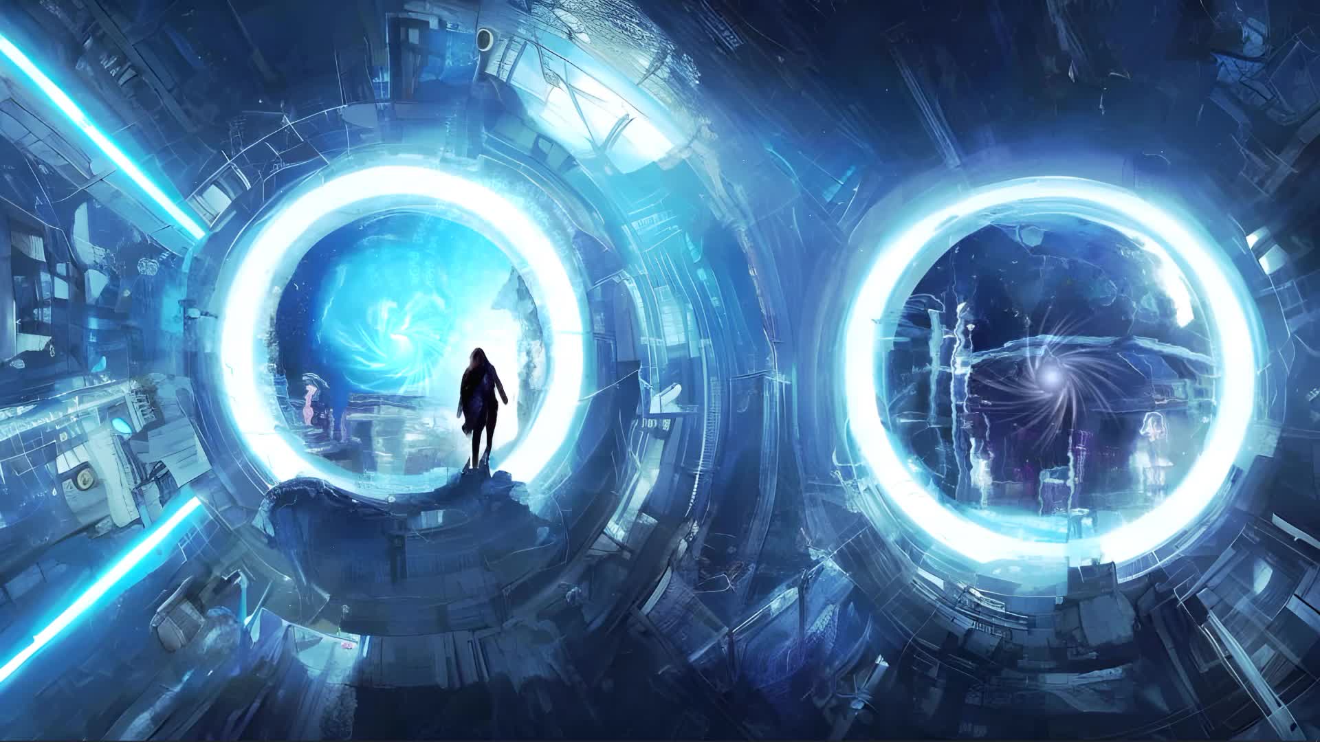 Cyberpunk Portals Live Wallpaper