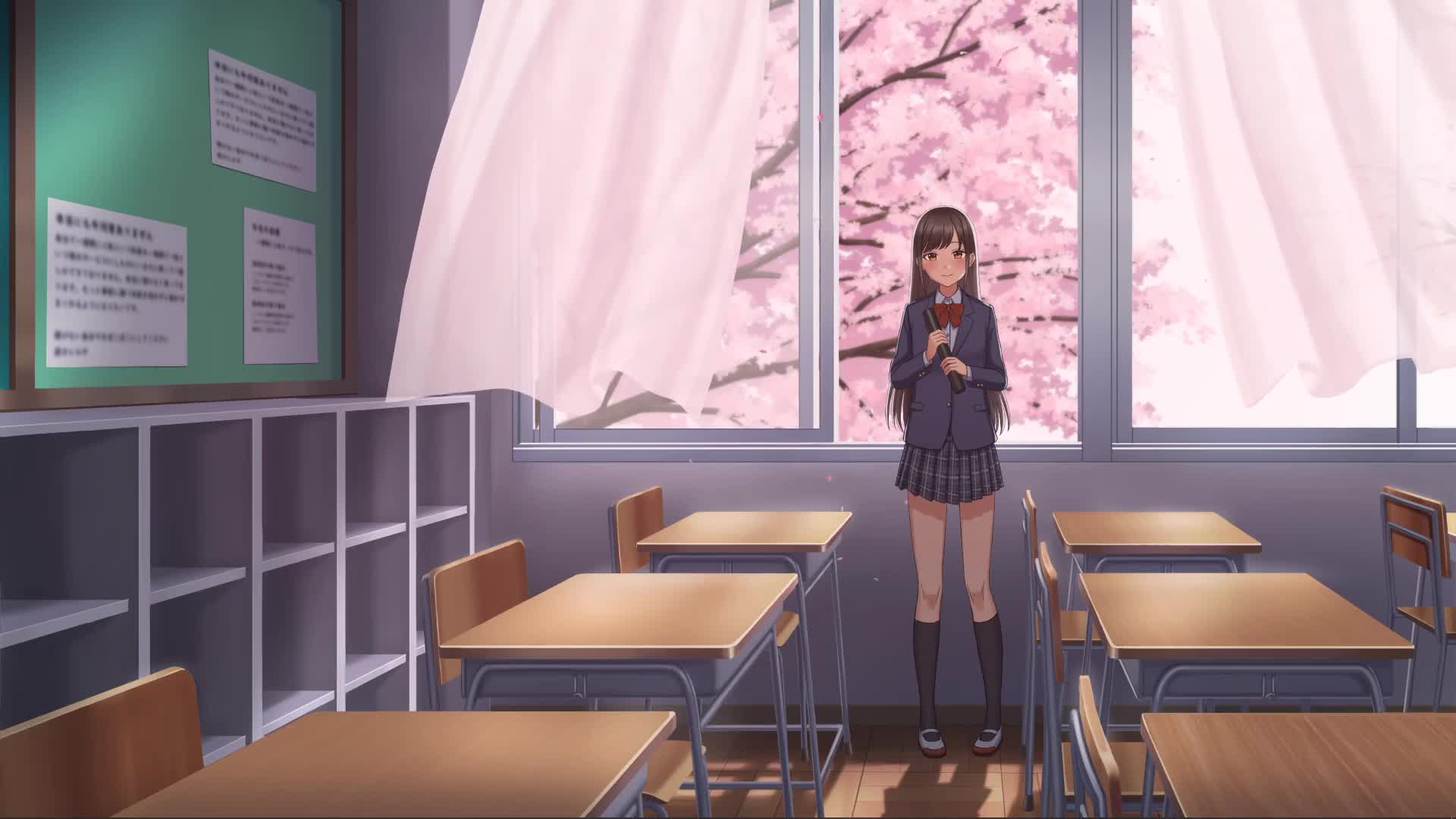 School Girl Sakura Live Wallpaper