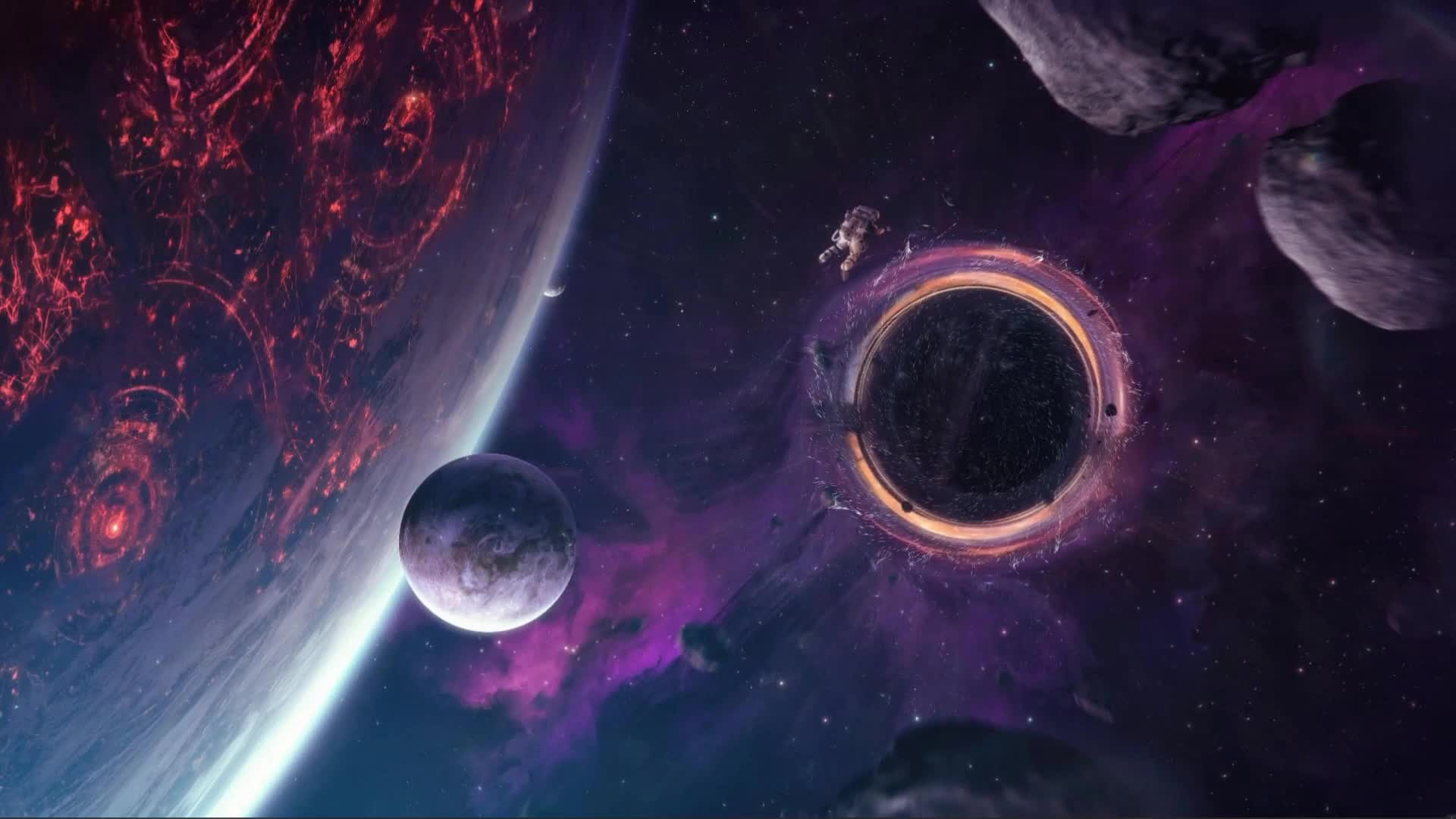 Astronaut Vortex Live Wallpaper