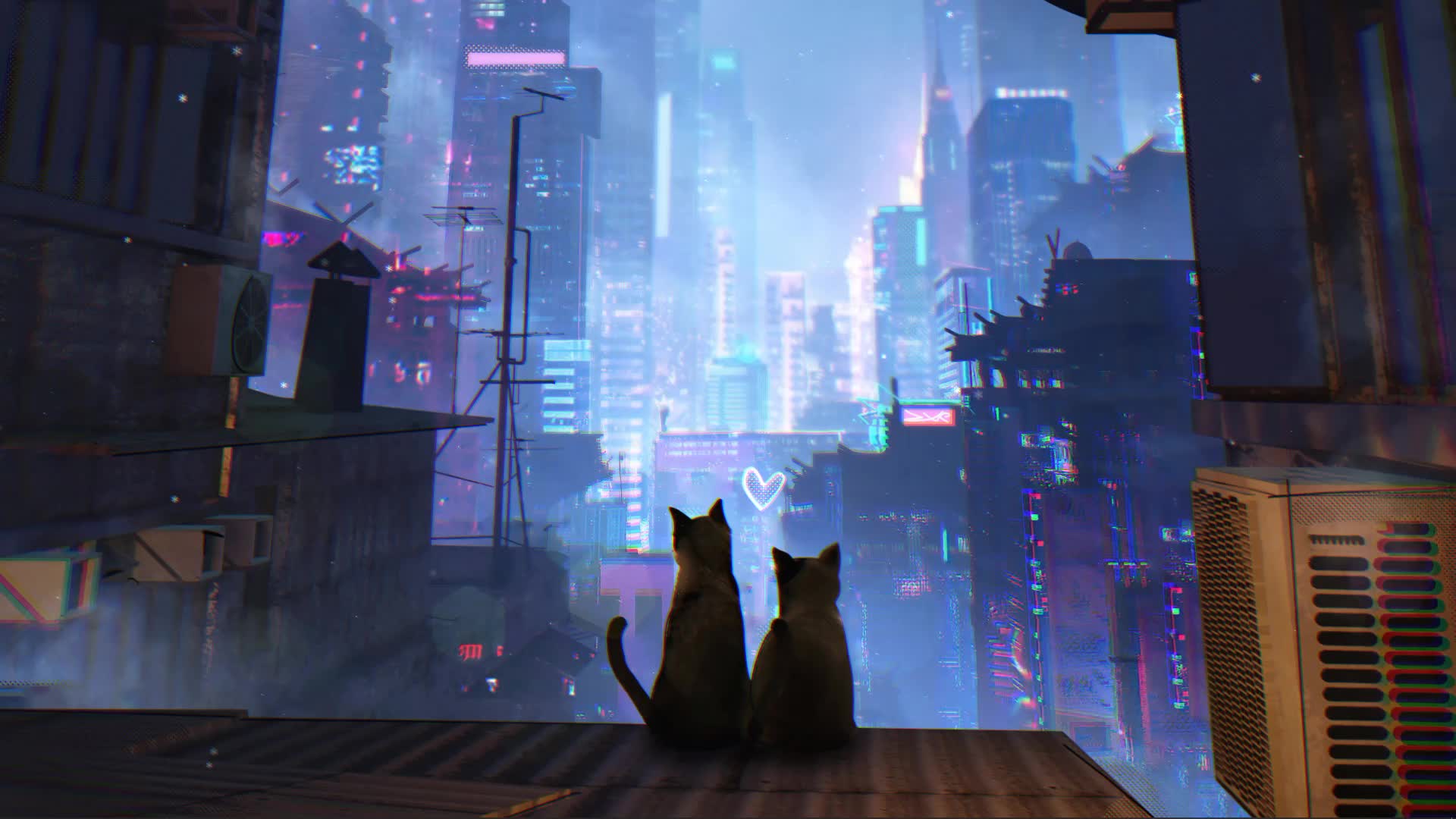 Future City Cat Love