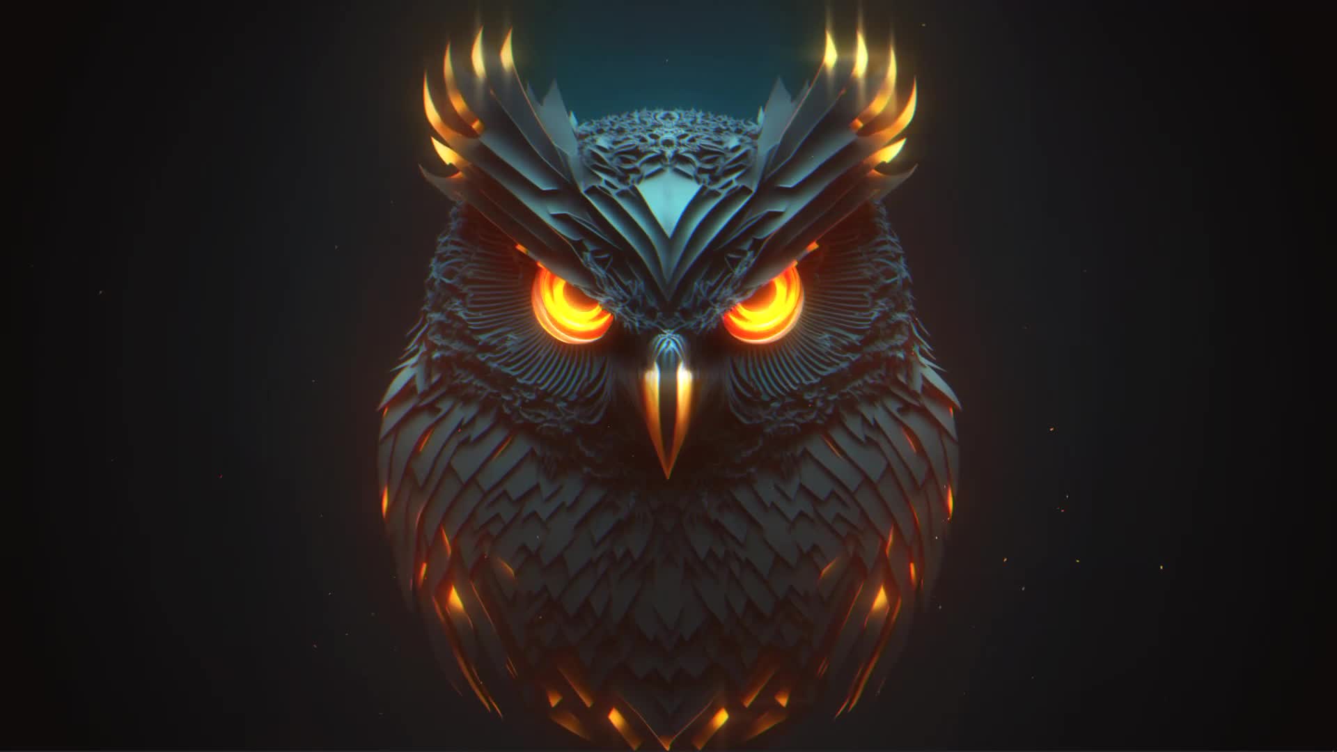 Mechanical Flame Owl Live Wallpaper