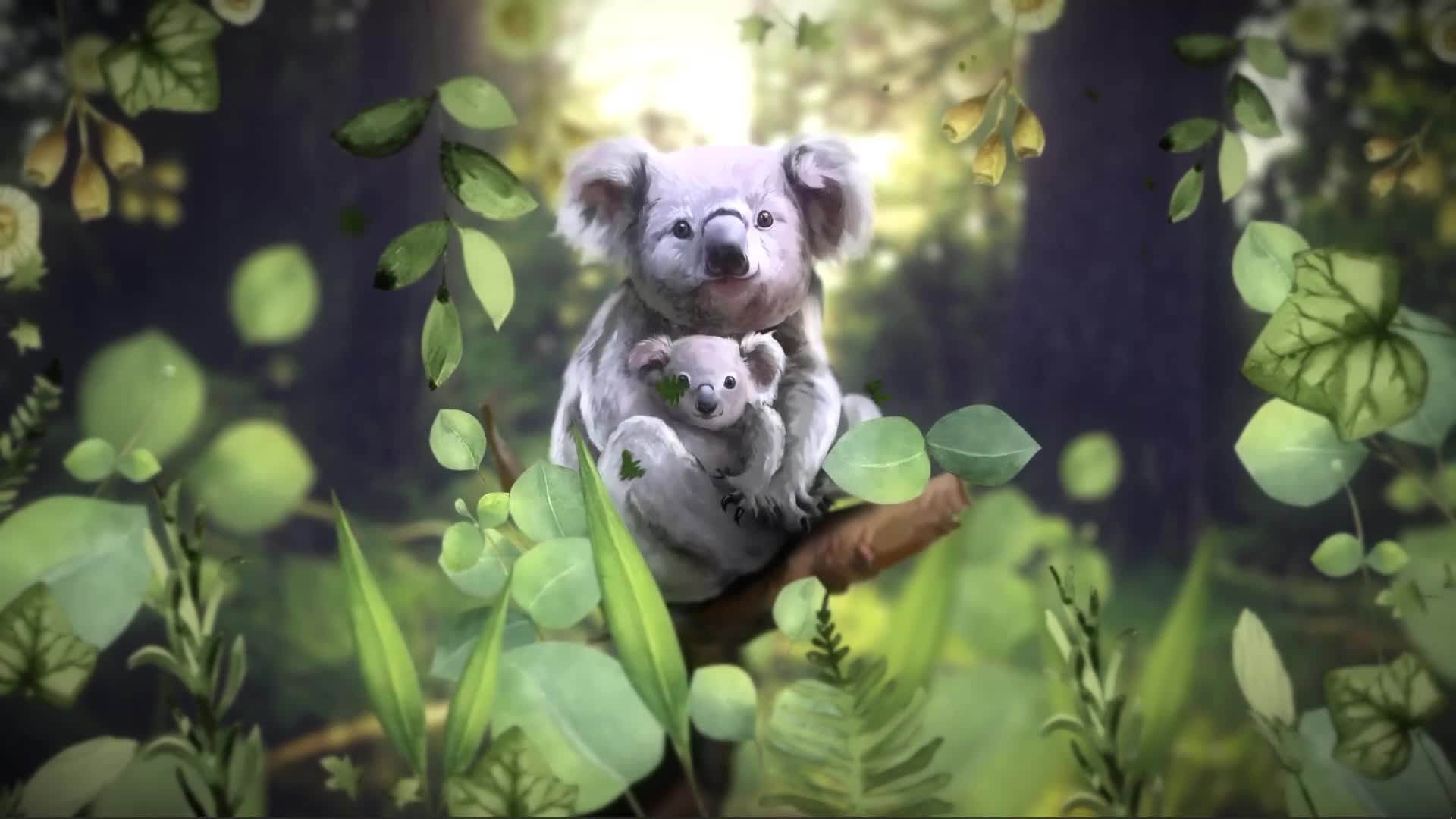 Koalas Animated Wallpaper