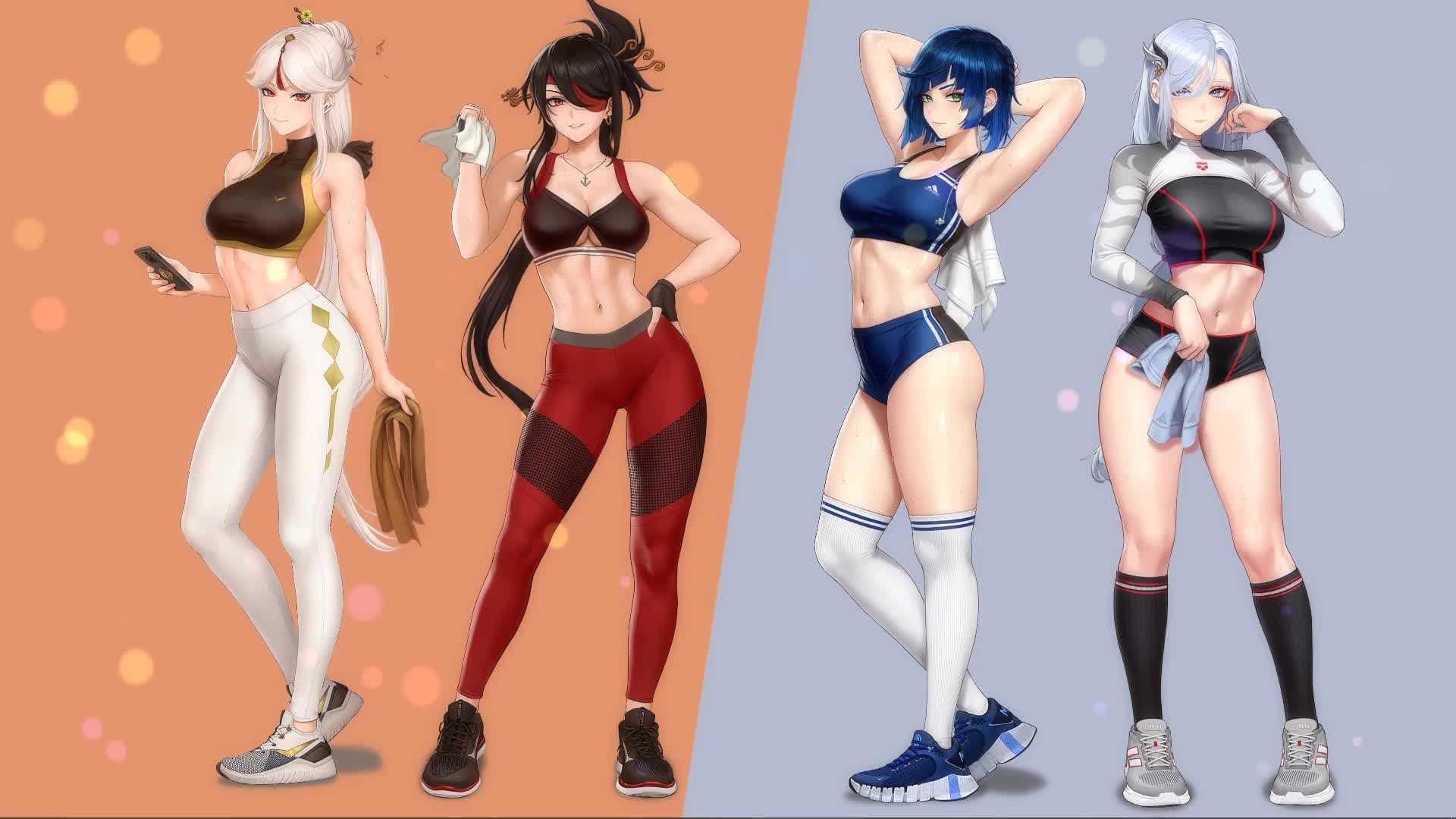 Genshin Royal Gym Girls Live Wallpaper
