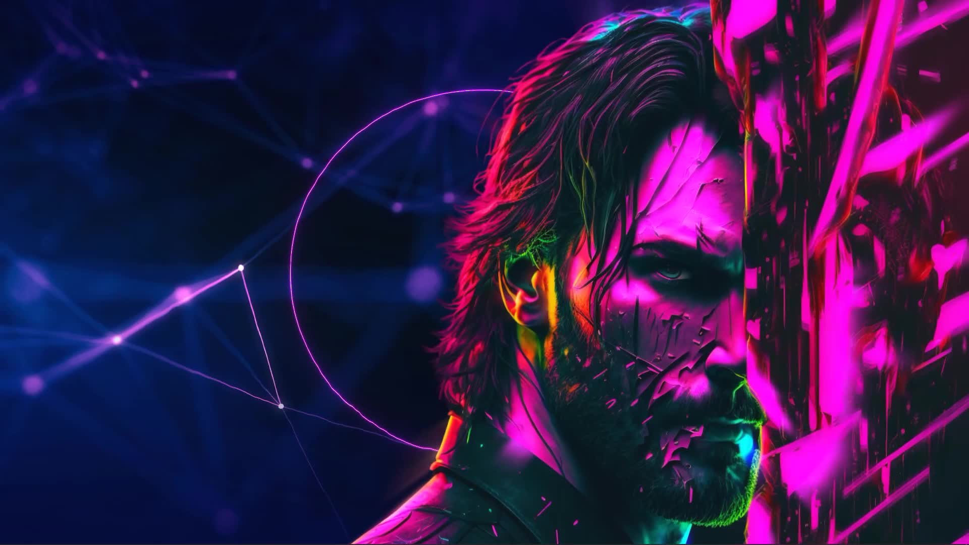 John Wick Cyberpunk Lively Wallpaper