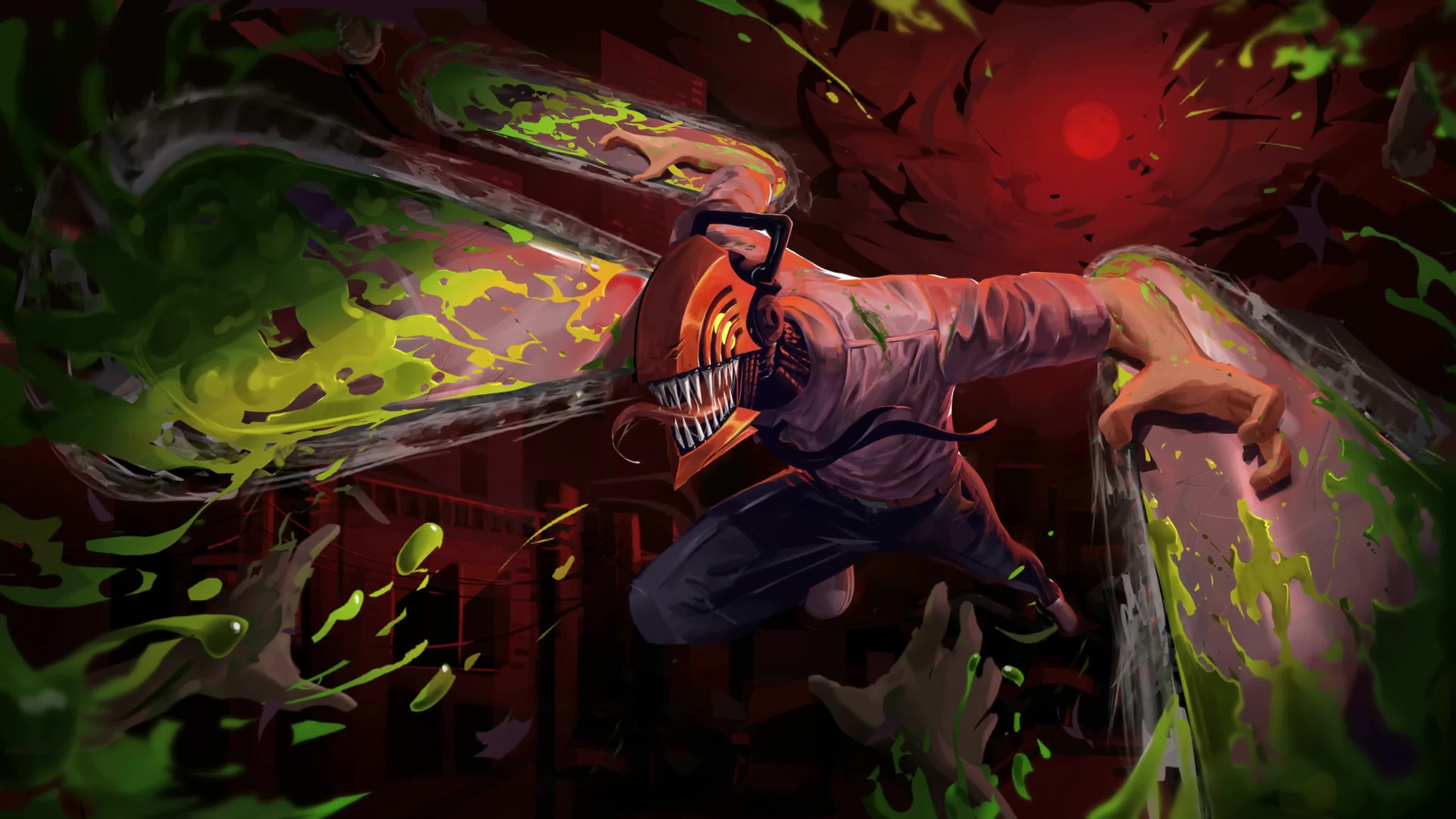 Pochita the Chainsaw Devil 4K Live Wallpaper