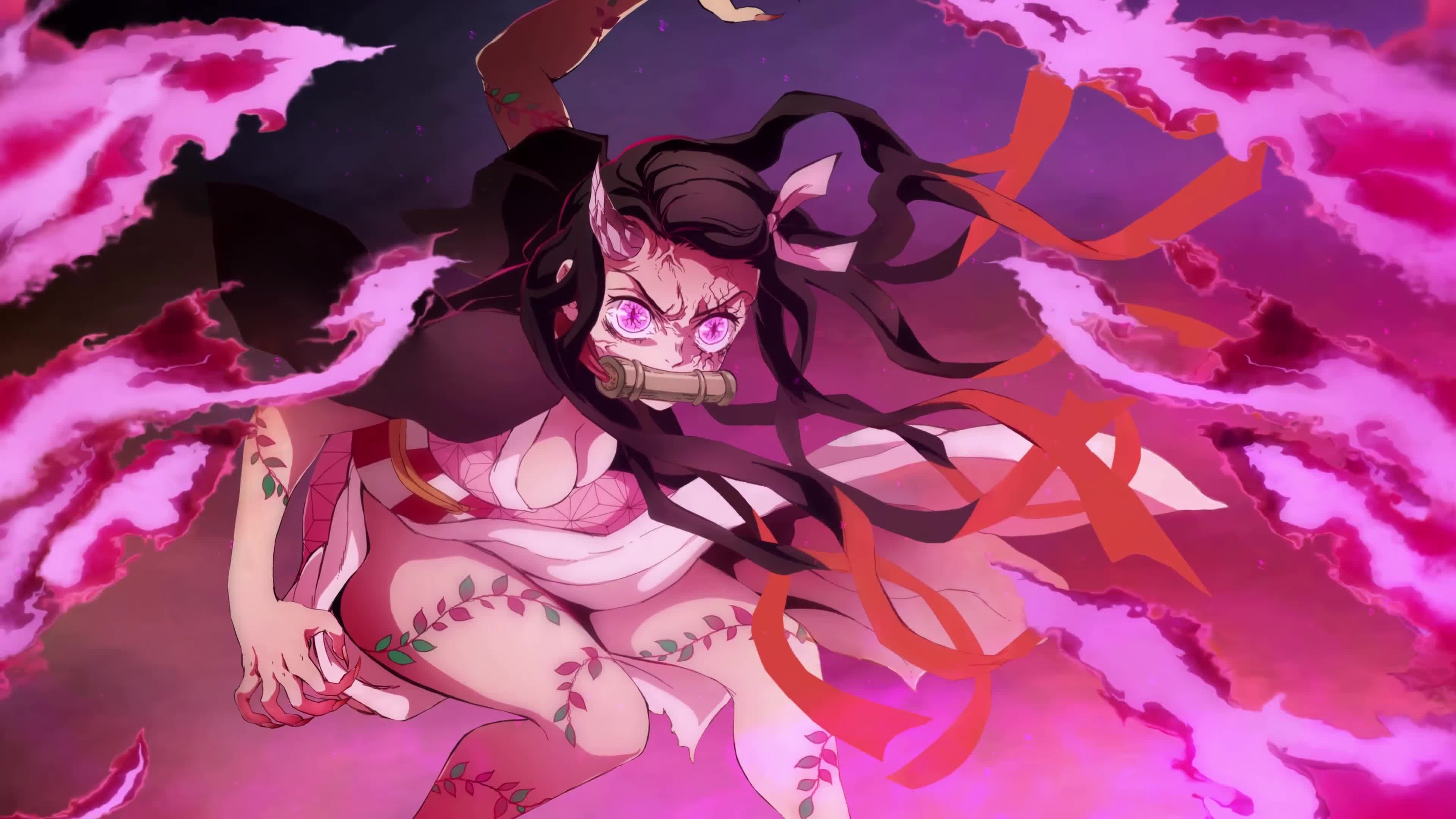 Nezuko Awakaned Demon Slayer 4K FIX Live Wallpaper