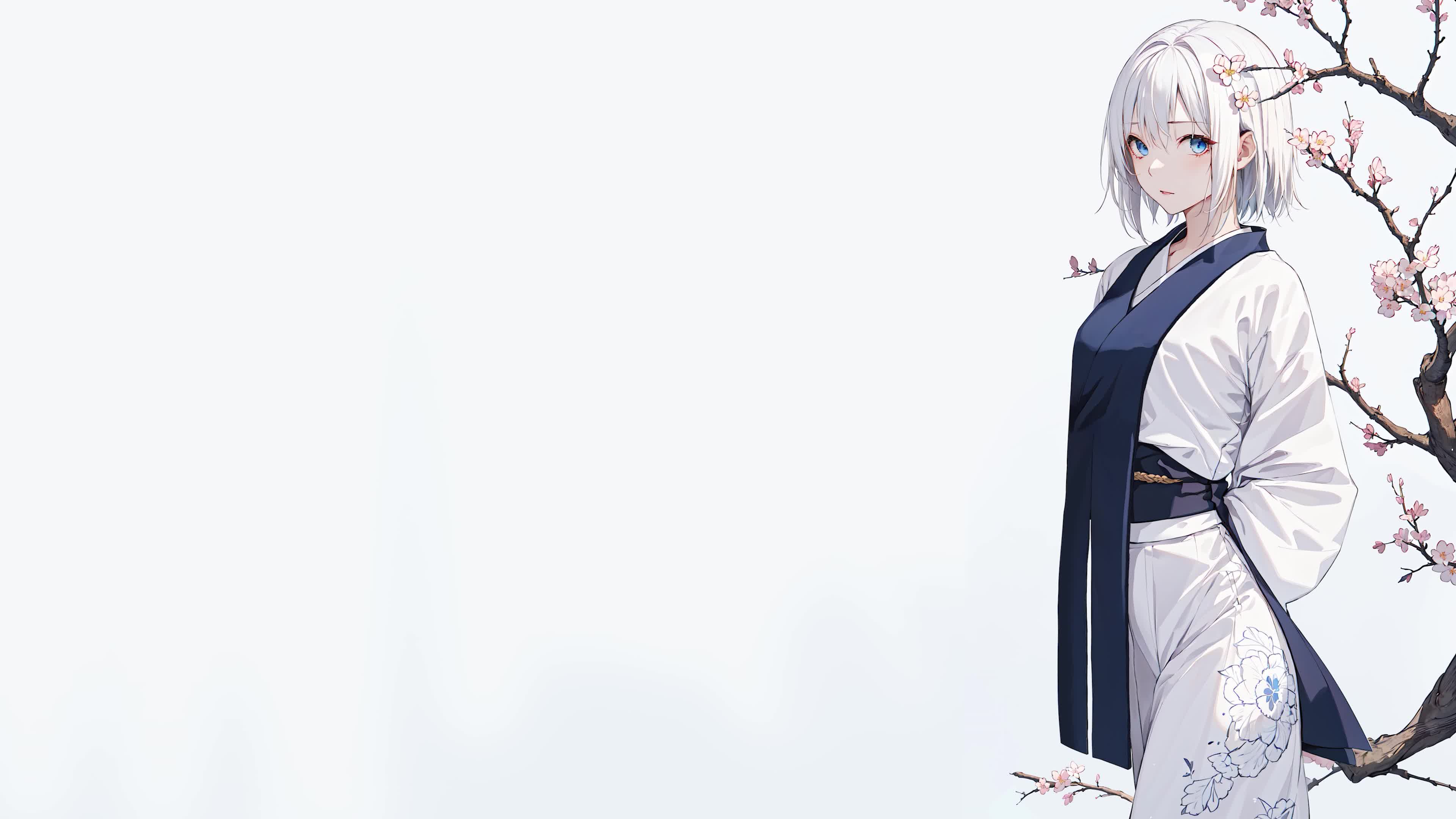 Kimono Girl Minimalist 4K Live Wallpaper