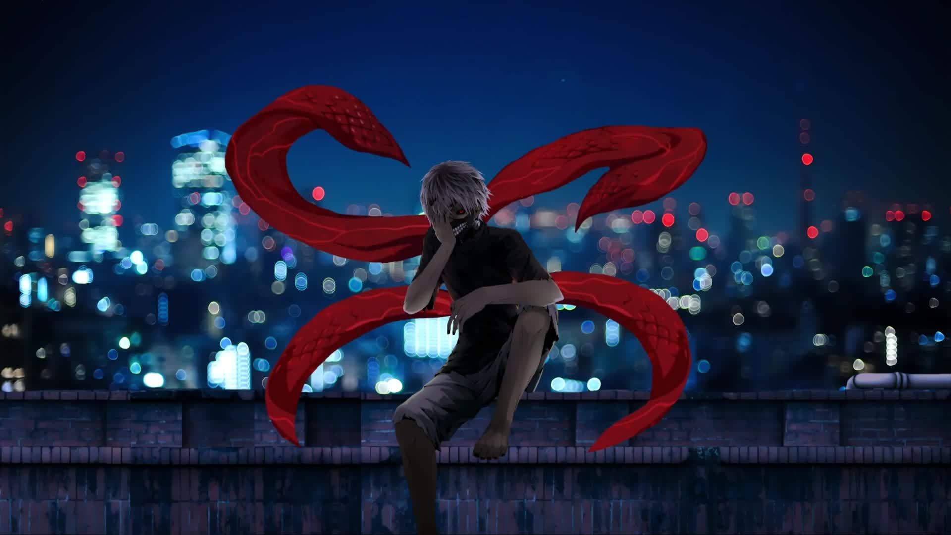 Kaneki Blurry City Tokyo Ghoul Live Wallpaper