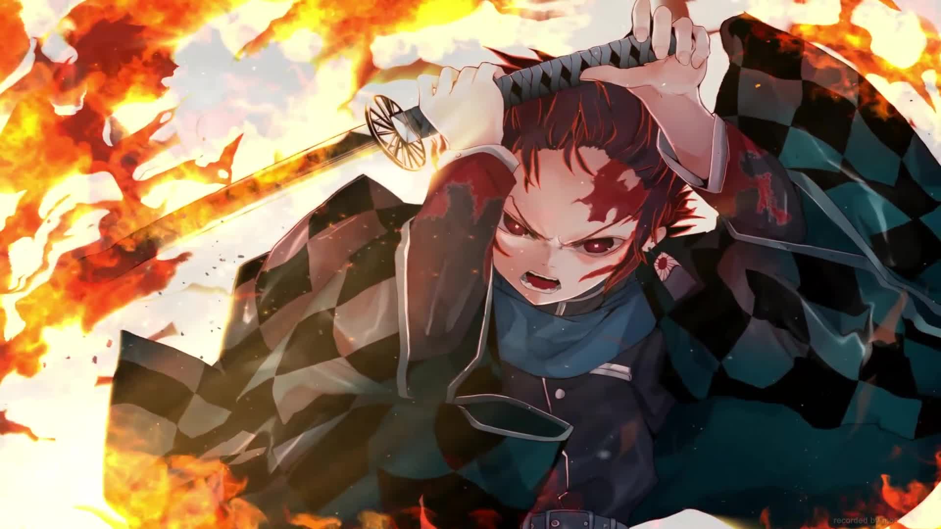 Tanjiro Flame Dance Sun Breathing Kimetsu No Yaiba Live Wallpaper