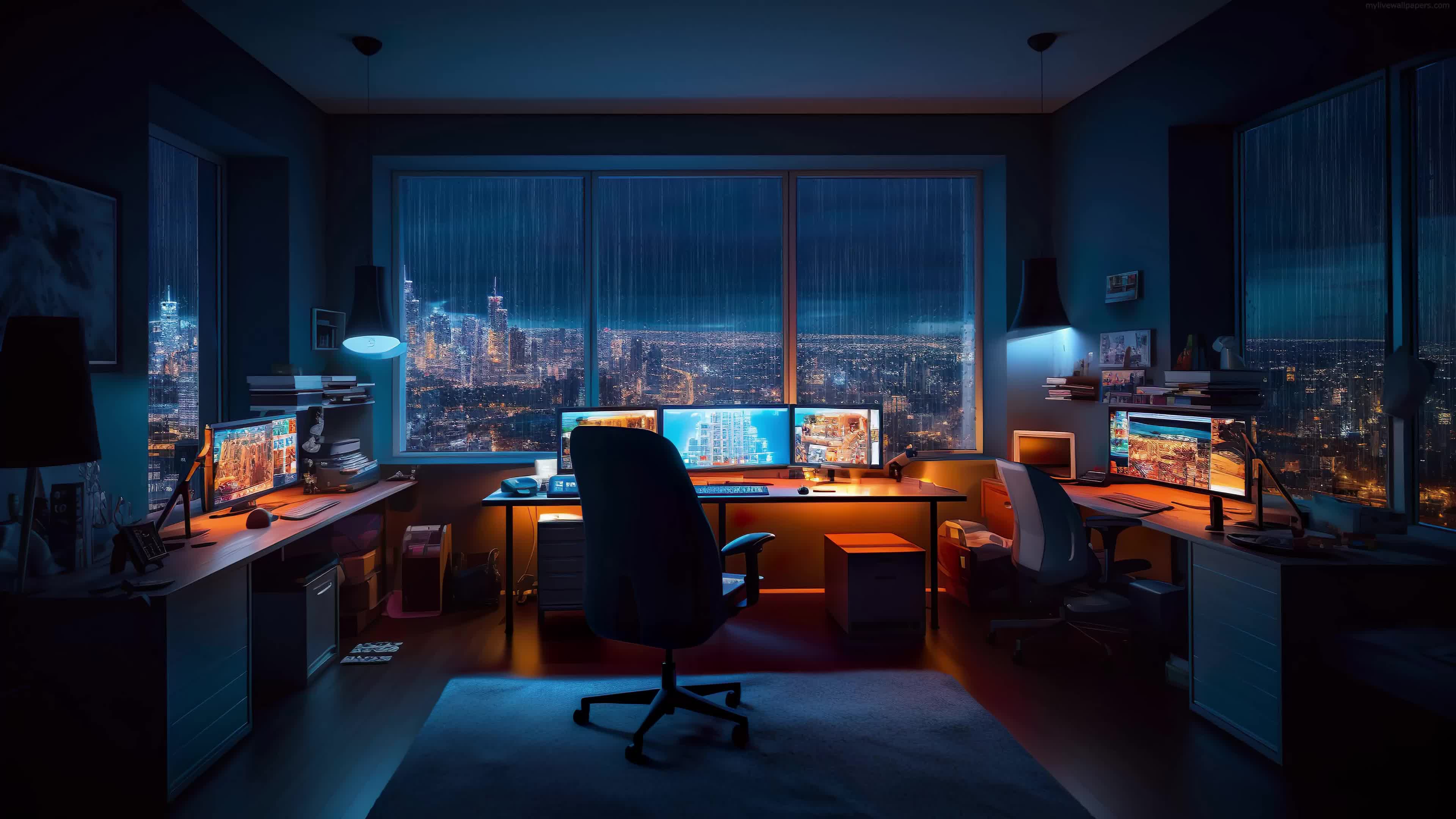 Home Office 4K Live Wallpaper