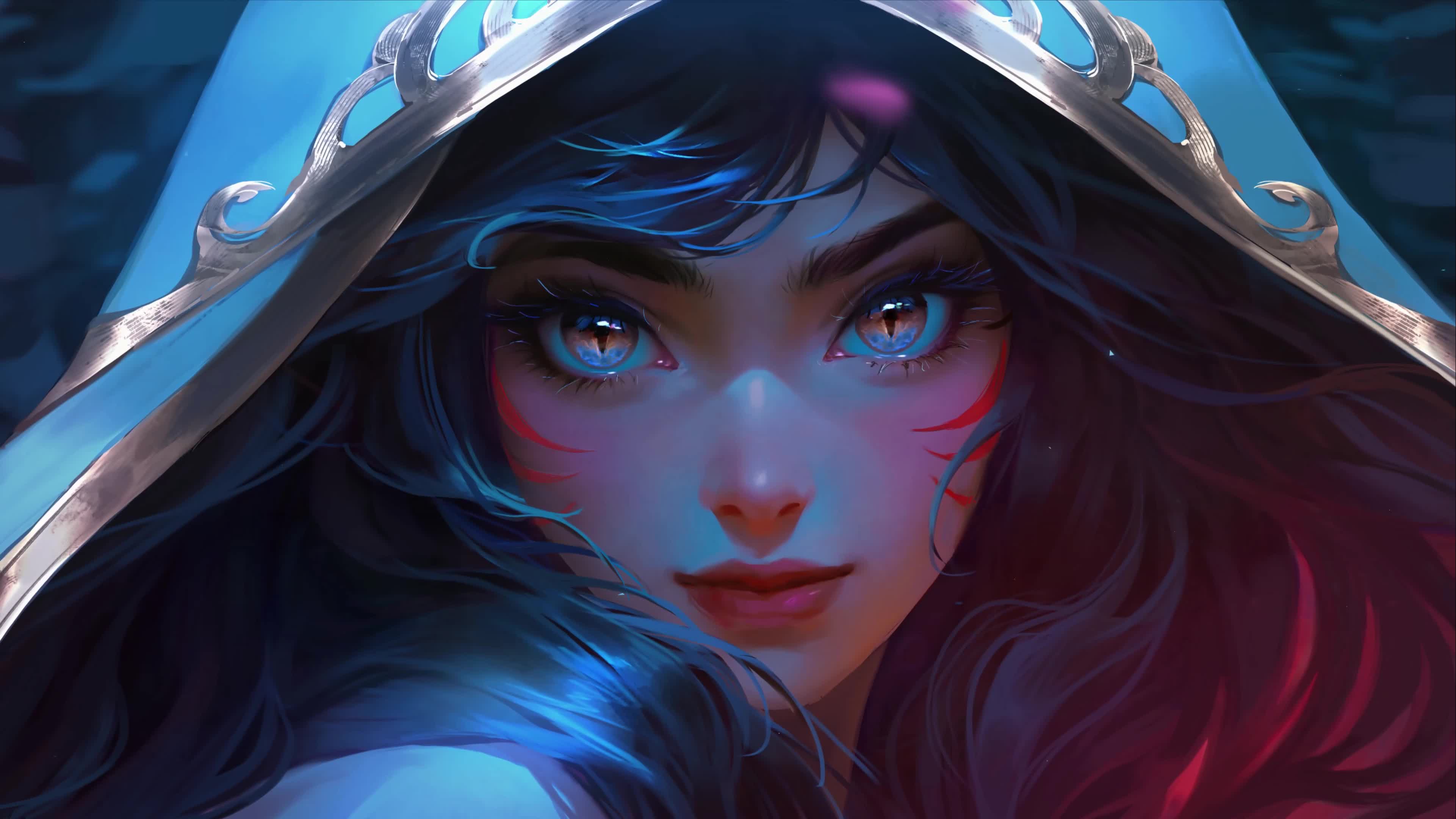 Ahri stare by Nixeu 4K Live Wallpaper