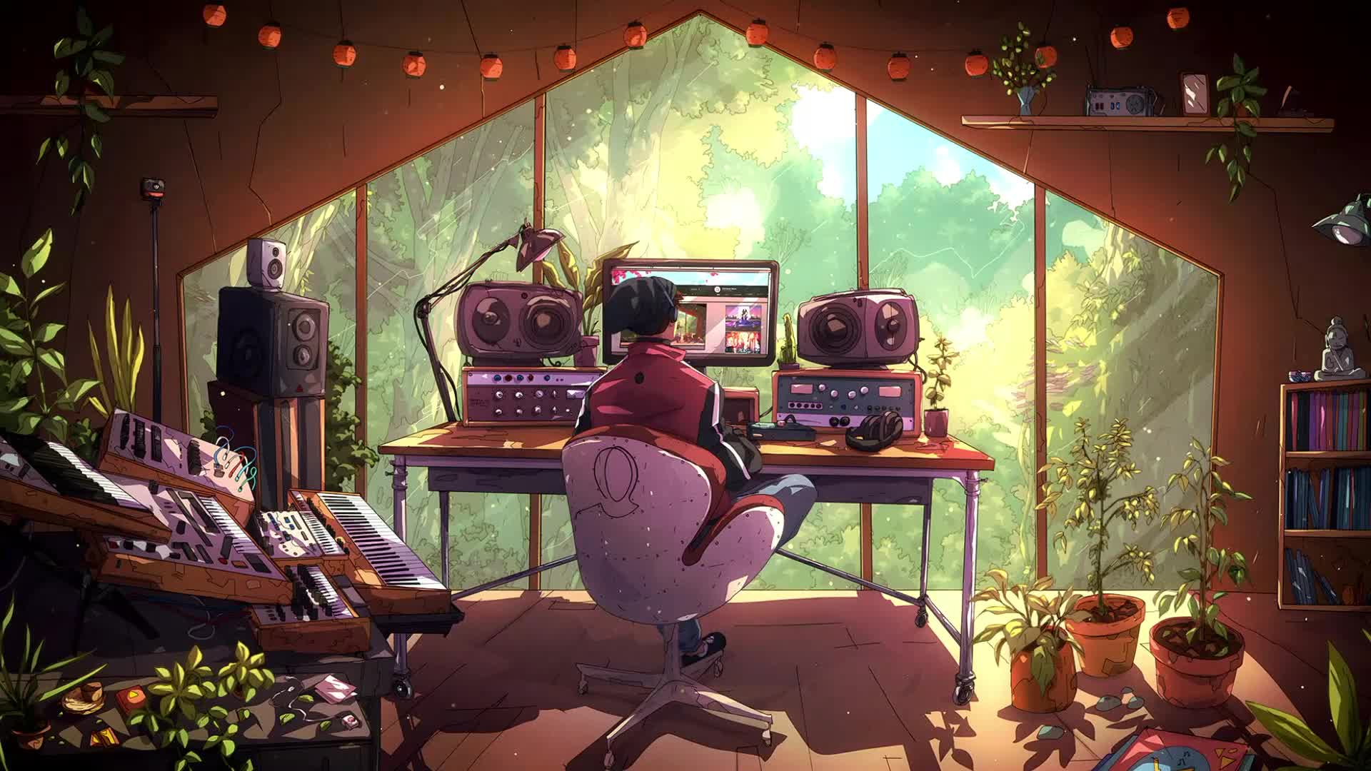 The Artist Lofi Room Live Wallpaper