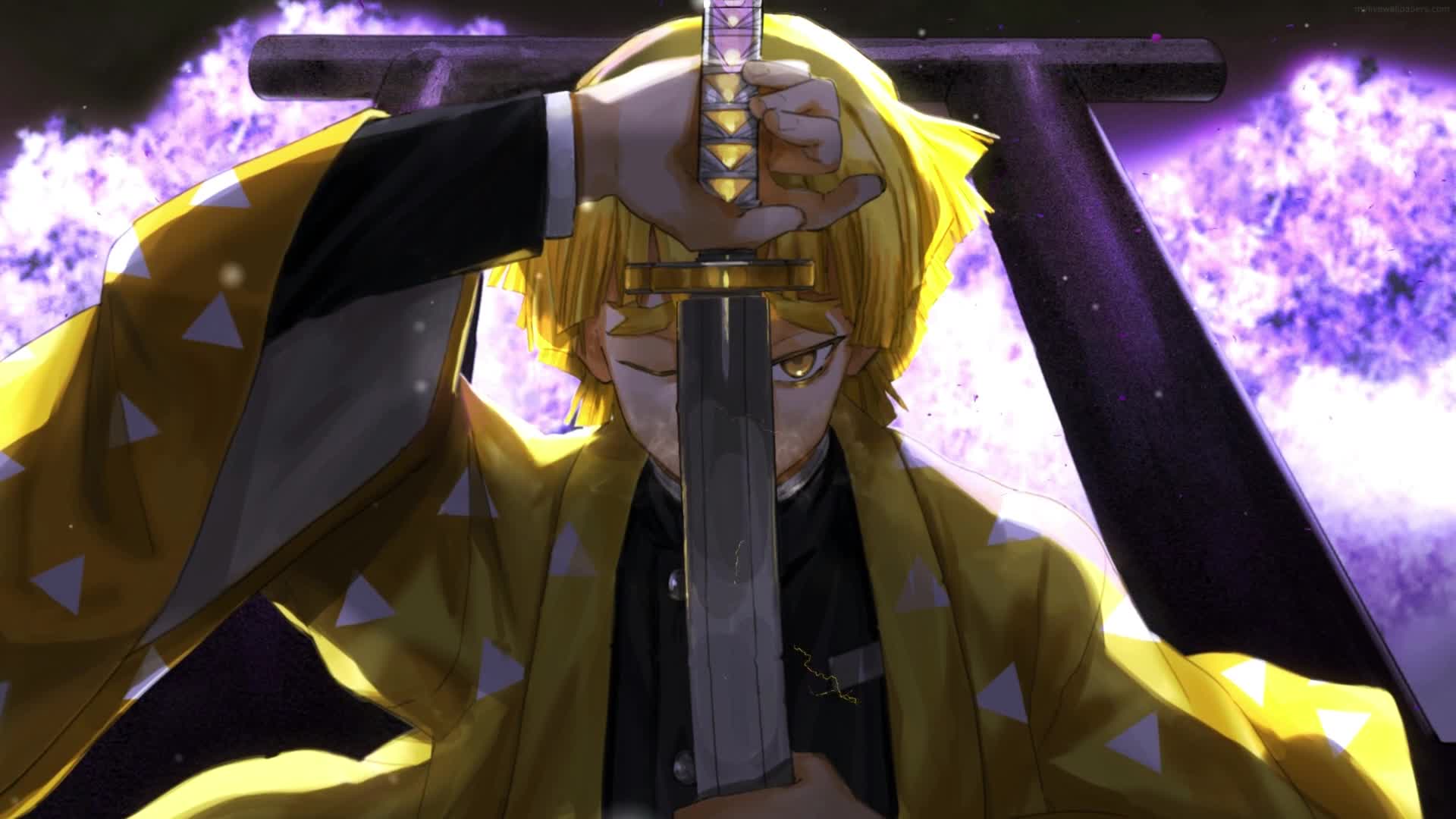 Zenitsu Agatsuma Demon Slayer Live Wallpaper