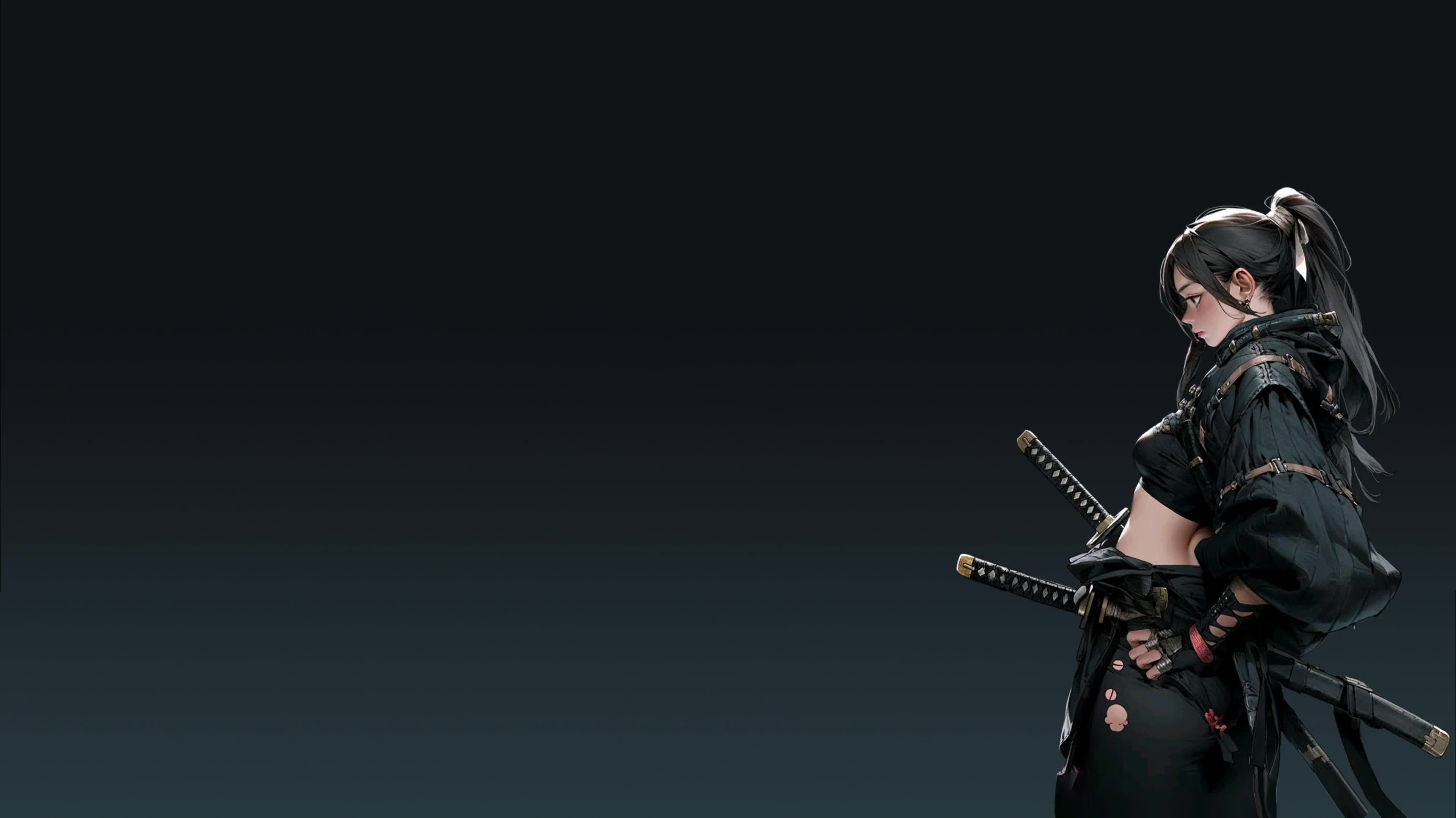 4K Girl Samurai Live Wallpaper