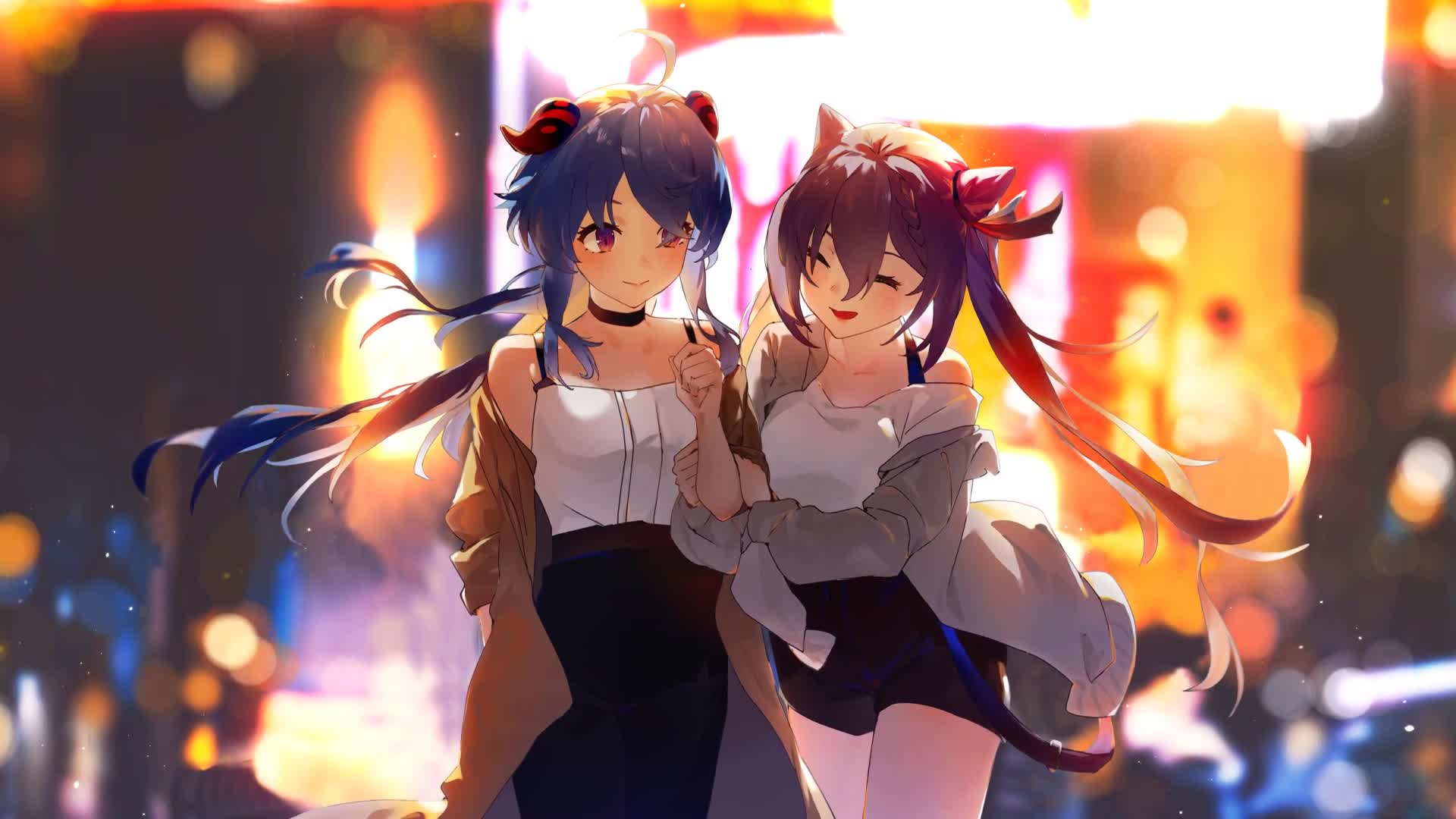 Keqing X Ganyu Live Wallpaper