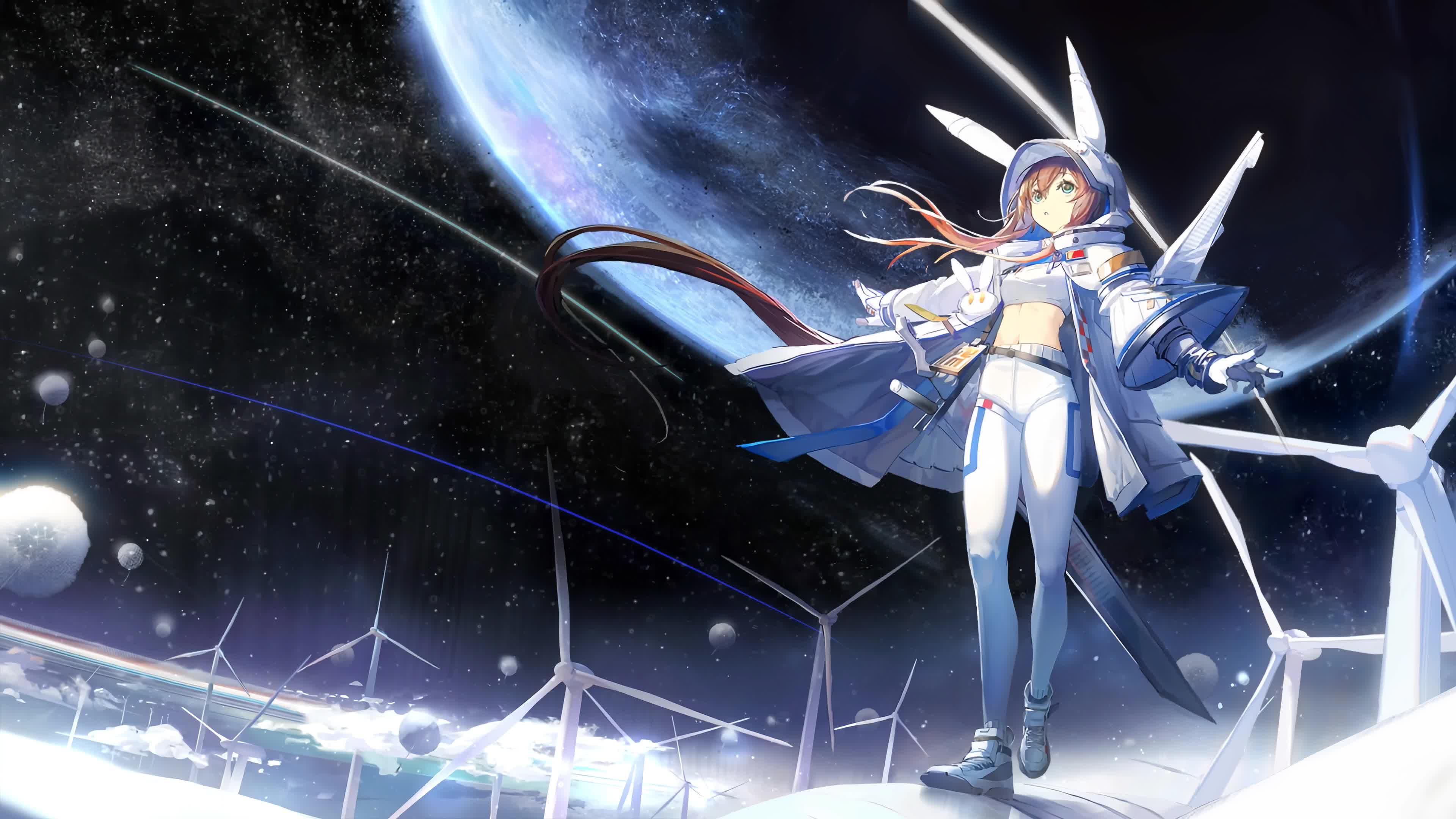 Space Bunny 4K Live Wallpaper