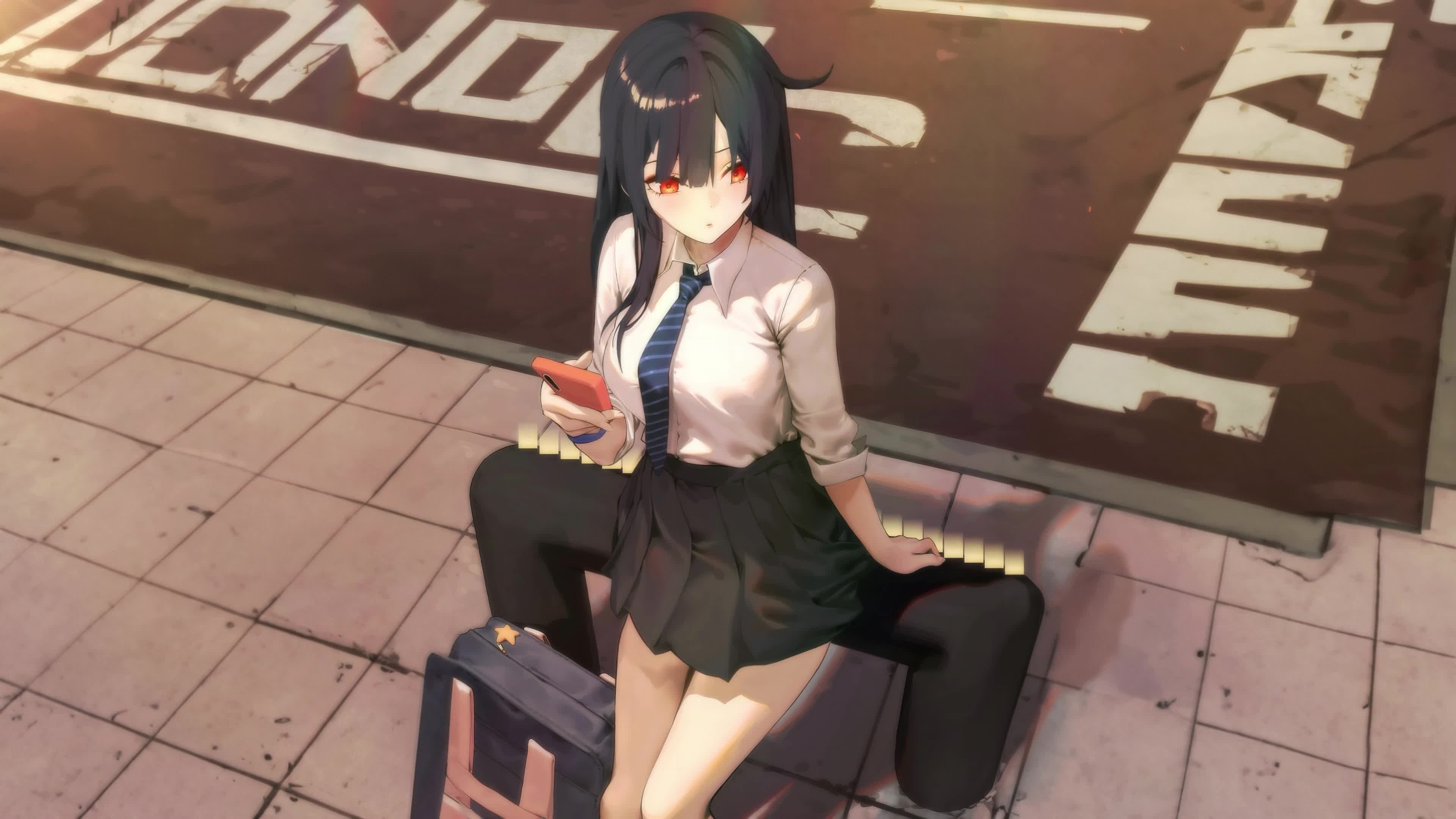 Waiting for the Bus 4K Live Wallpaper