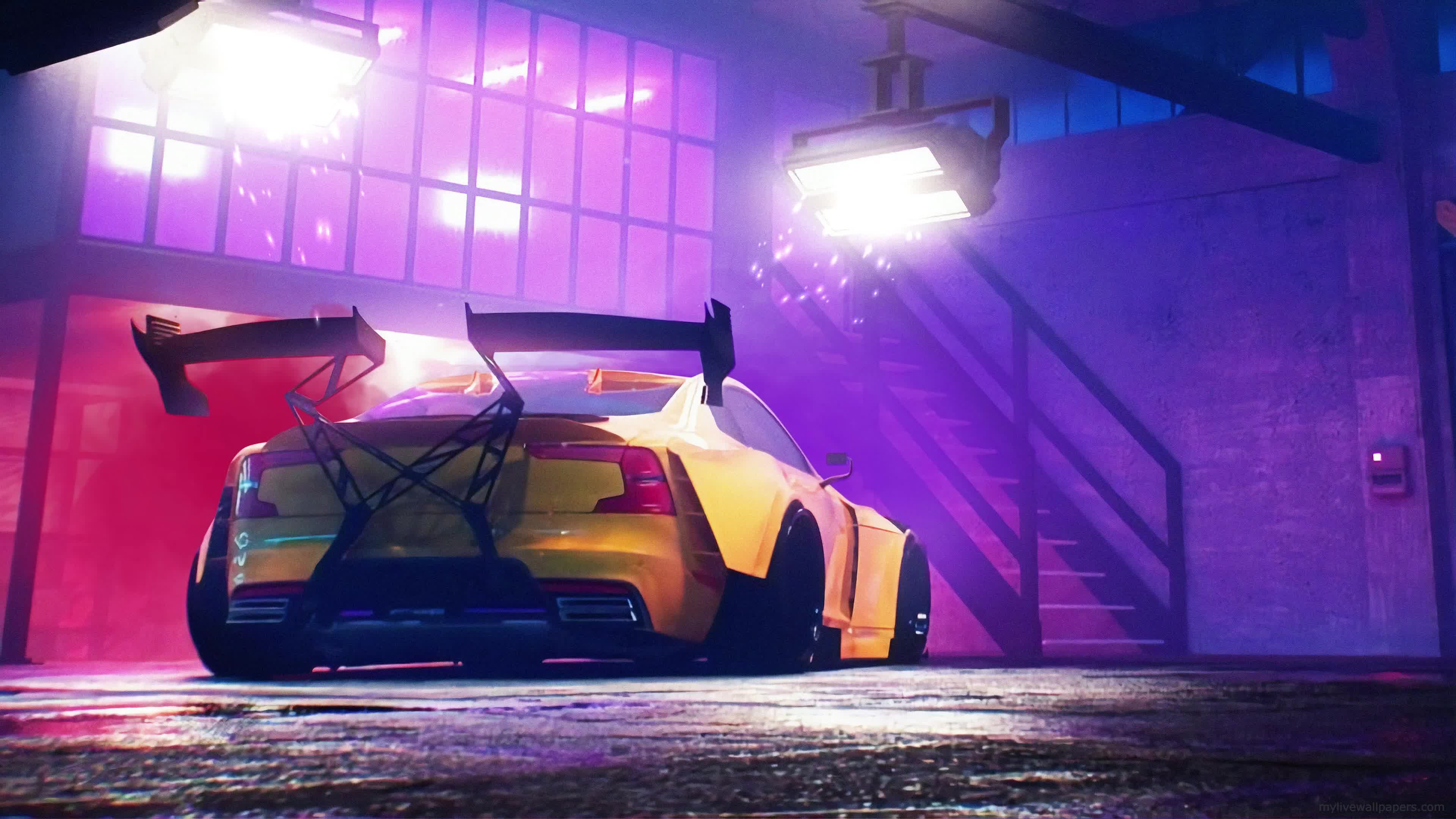 Yellow Sports Car 4K Live Wallpaper