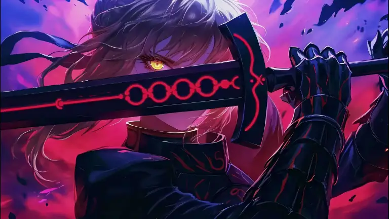 Warrior Girl With Glowing Sword Live Wallpaper