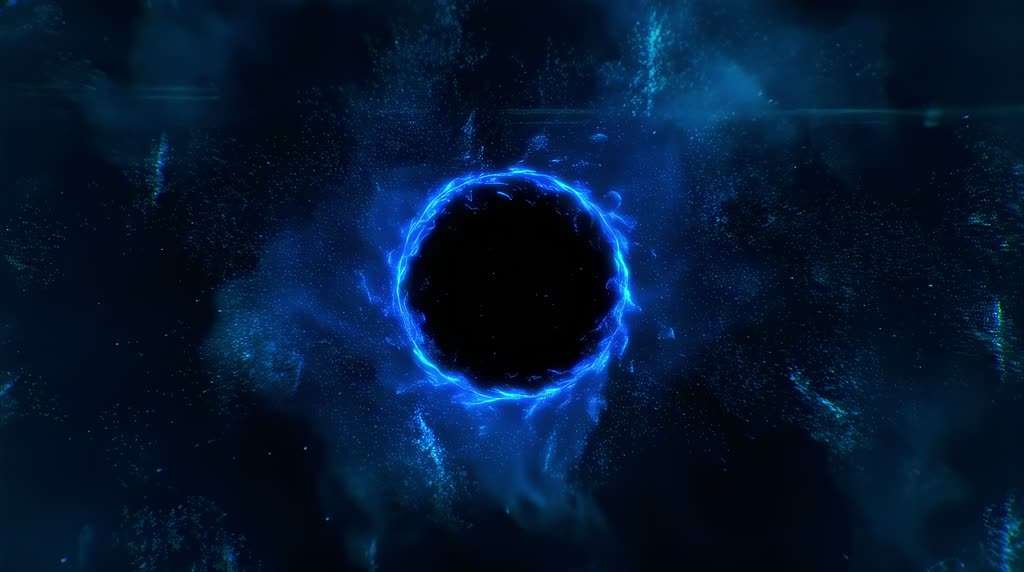 Black Hole Glowing Deep Blue Live Wallpaper