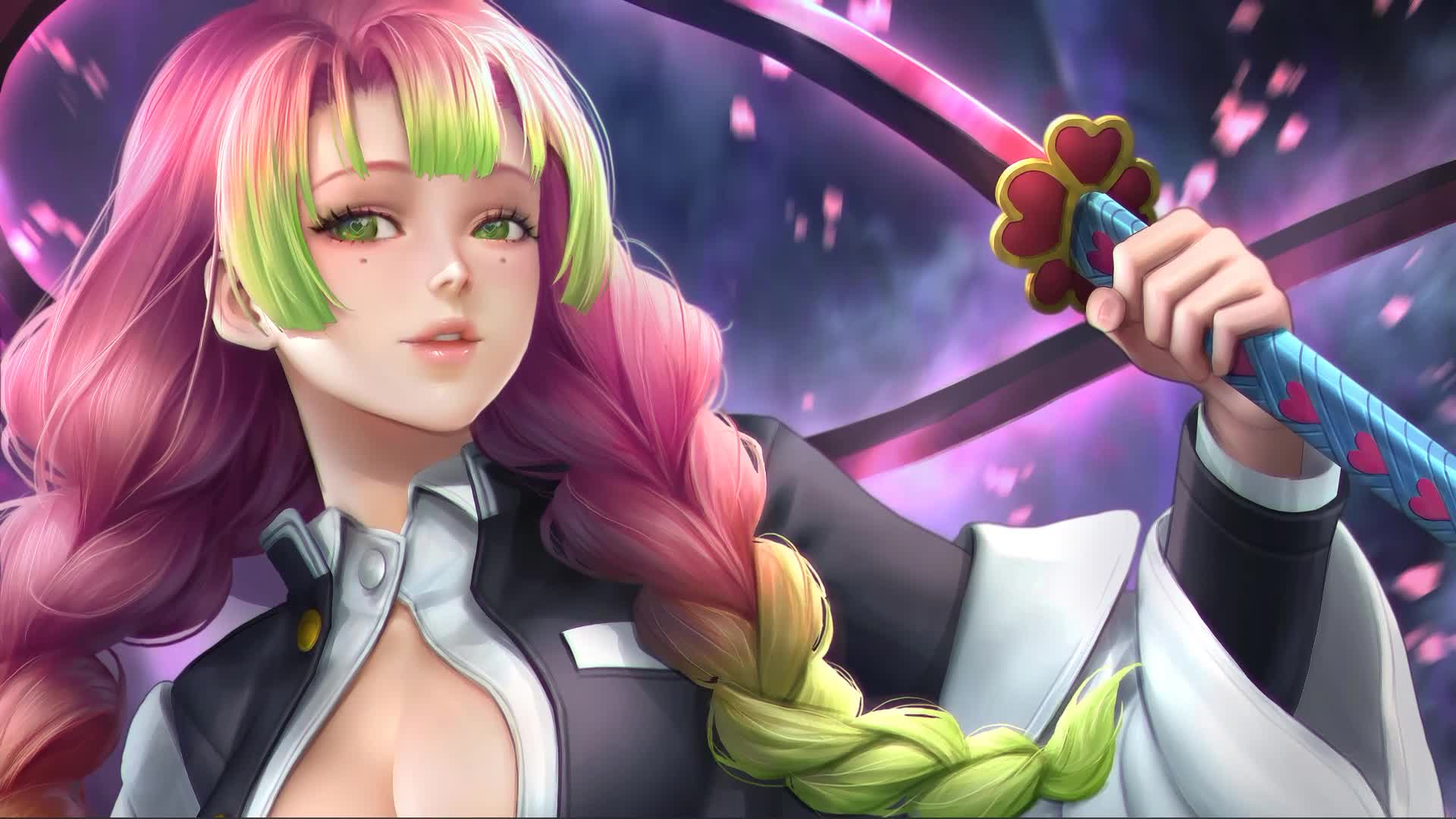 Mitsuri Kanroji Demon Slayer Anime Live Wallpaper