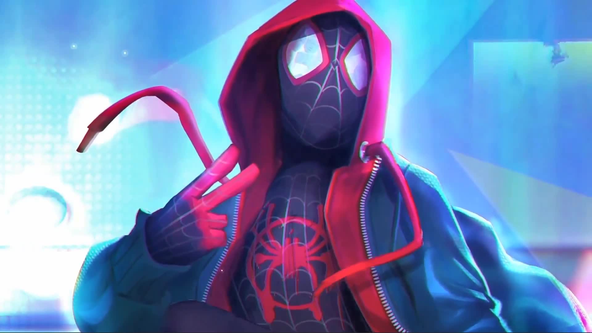 Marvel Miles Morales Spiderman in Spider-Verse Live Wallpaper