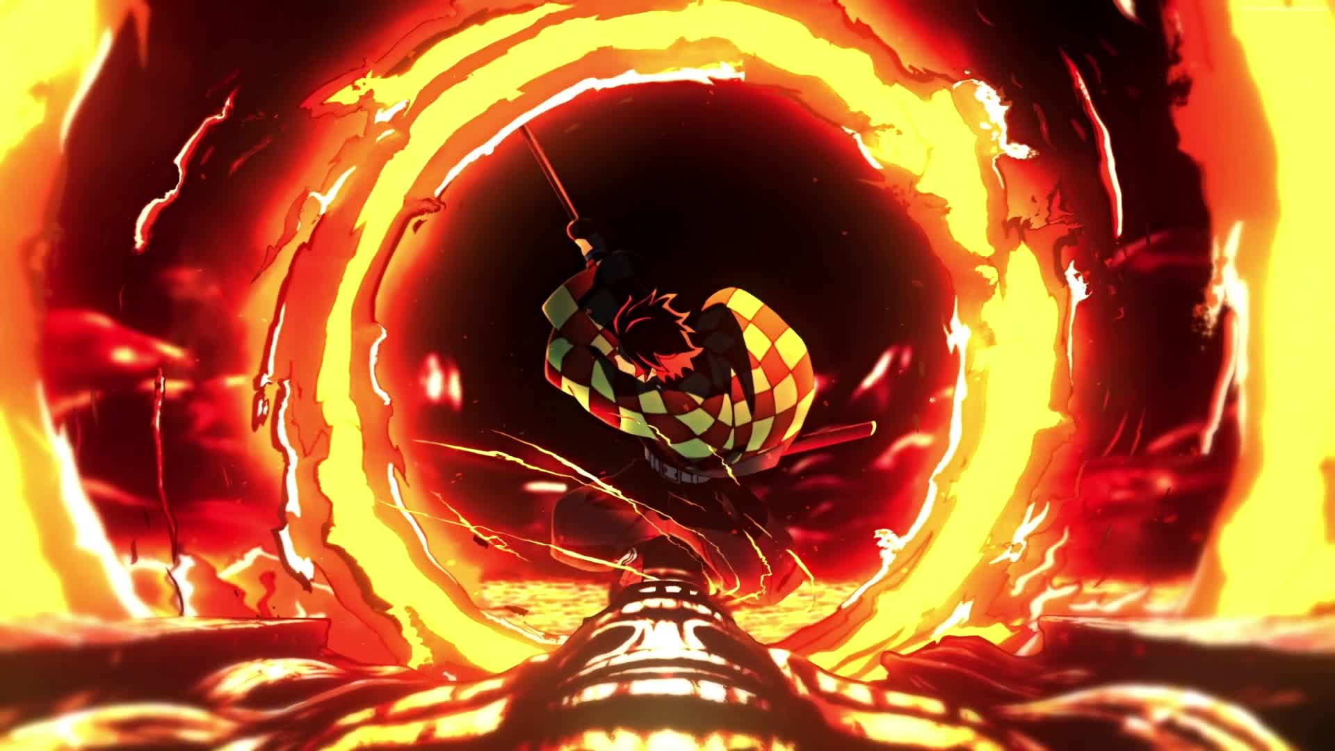 Circle of Fire Tanjiro Anime Live Wallpaper
