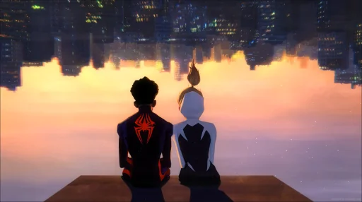 Miles Morales And Gwen Stacy Spiderman Across The Spider Verse Live Wallpaper