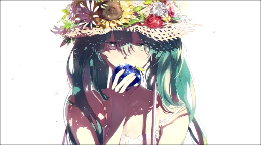 Anime Hatsune Miku with Apple Live Wallpaper
