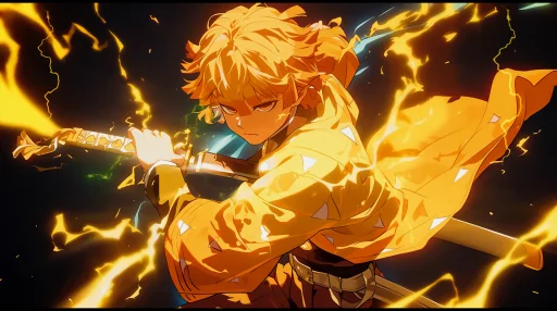 Zenitsu Thunder Breath - Kimetsu No Yaiba Live Wallpaper