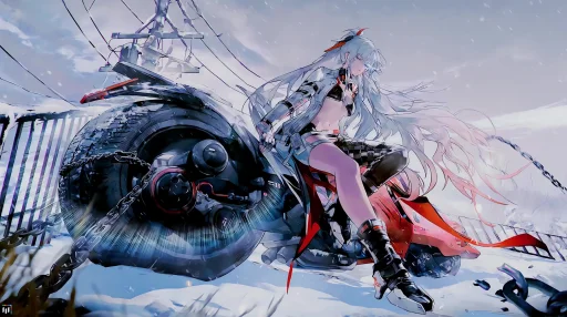 Girl on Motorcycle Live Wallpaper