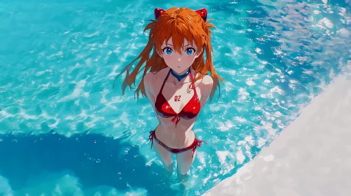 Asuka - Summer Pool Live Wallpaper