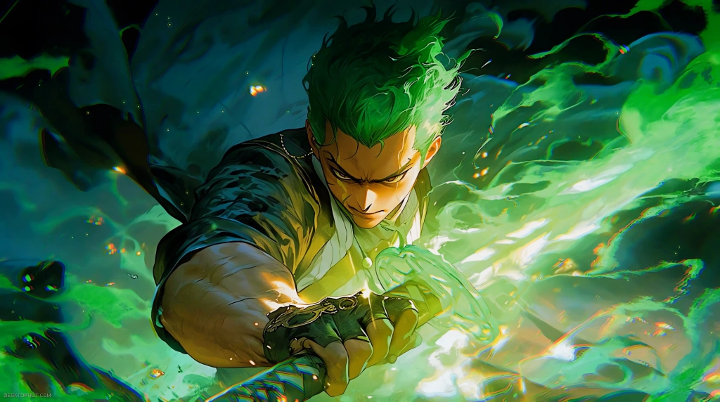 One Piece: Roronoa Zoro Green Mist Live Wallpaper