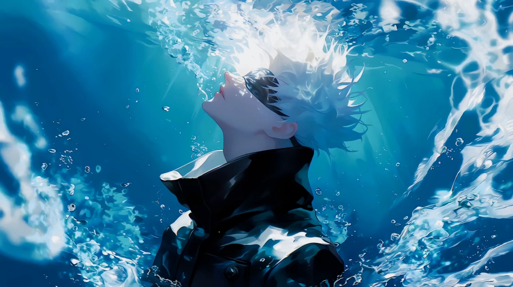 Gojo in Deep Water Live Wallpaper