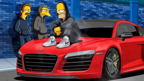 Simpsons - Audi Quattro Live Wallpaper