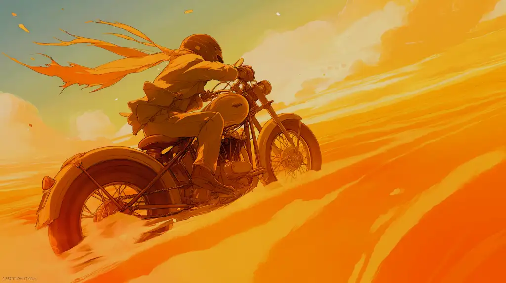 Kino Journey Motorcycle Desert Live Wallpaper